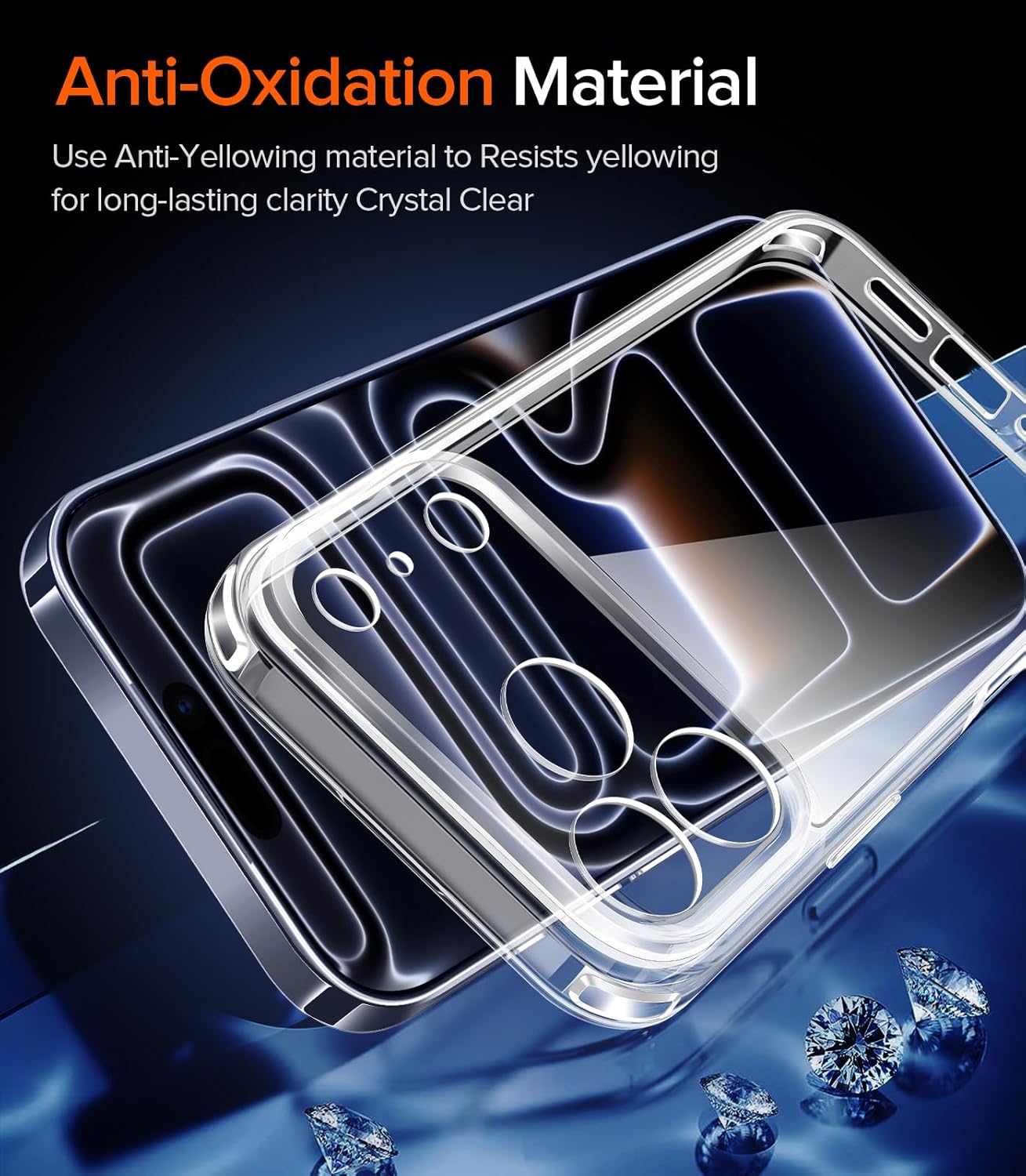 ivoler 3-in-1 Clear Case Designed for iPhone 17 Pro Max 6.9'' 2025 with 2 Pack Tempered Glass Screen Protector Full Camera Protection, Military Shockproof Hard Back Slim for 17 Pro Max Cover - Clear - Rayz Mart