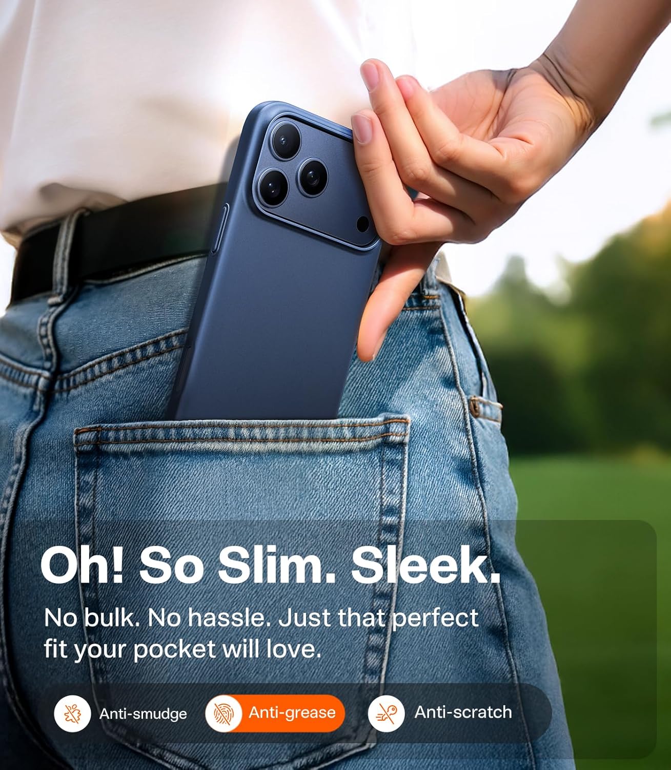 TORRAS Magnetic Slim Fit for iPhone 17 Pro Case 6.3 inch, Ultra-Thin, Compatible with MagSafe, Lightweight Matte Anti-Scratch Hard PC Cover Phone Case for iPhone 17 Pro OriginFit, Deep Blue - Rayz Mart