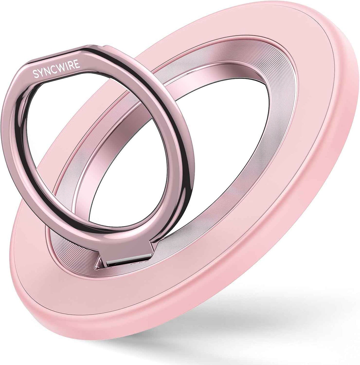 SYNCWIRE Upgraded Magnetic Phone Ring Holder for MagSafe, Magnet Cell Phone Grip Stand Finger Ring Kickstand Two-Sided Magnetic Compatible with iPhone 16 Pro Max 15 14 13 12 MagSafe Accessories