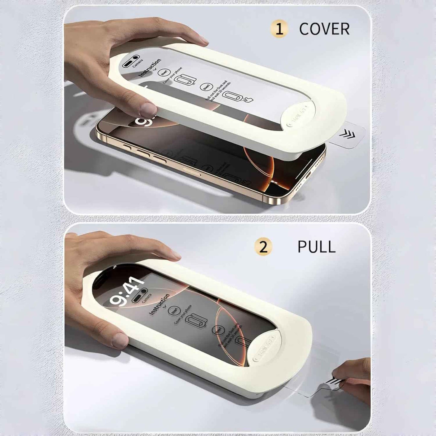 tempered glass screen protector for iPhone 17 with Auto-Alignment Kit, Auto Dust, 9H+ Military Grade Shatterproof, Glass Film, HD Clear, Case Friendly