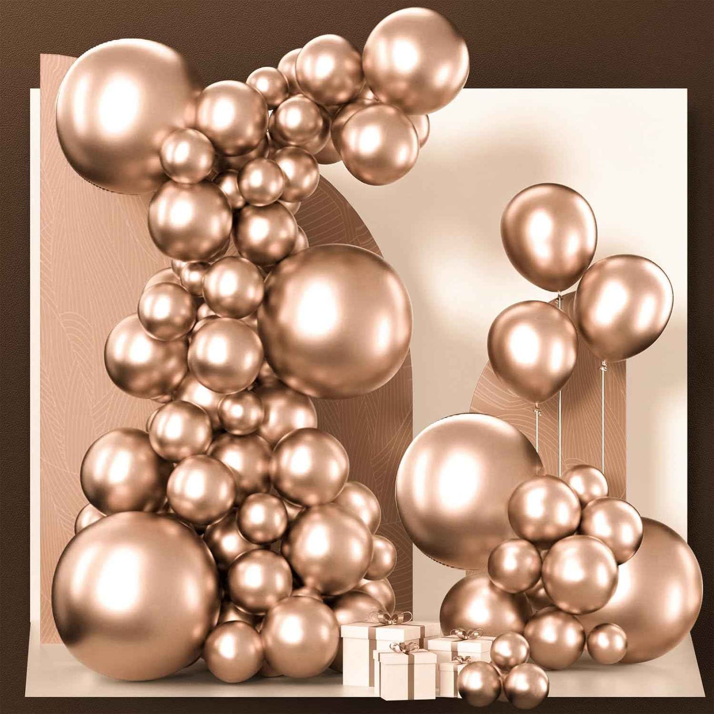 PartyWoo Gold Balloons 140pcs Different Sizes of 18 12 10 5 Inch Gold Balloon Arch Kit Garland for Birthday Wedding Anniversary Baby Shower Graduation Retirement Casino Party Decorations Gold-G101