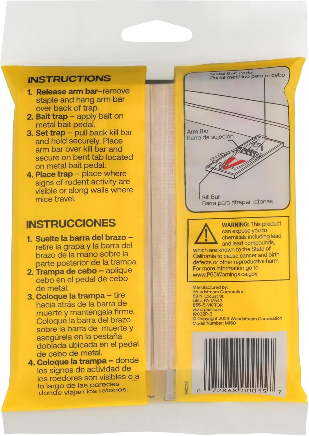 Victor Mouse Traps M150-12, Metal Pedal, Sustainably Sourced FSC Wood, Wooden Mouse Traps, 12 Metal Pedal Traps