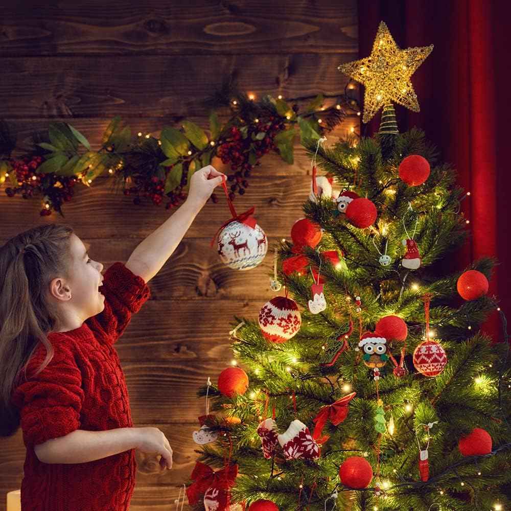 Christmas Tree Topper – Glitter Gold Hollow Star for Xmas Tree Decoration, Sparkling Treetop Ornament for Holiday Decor