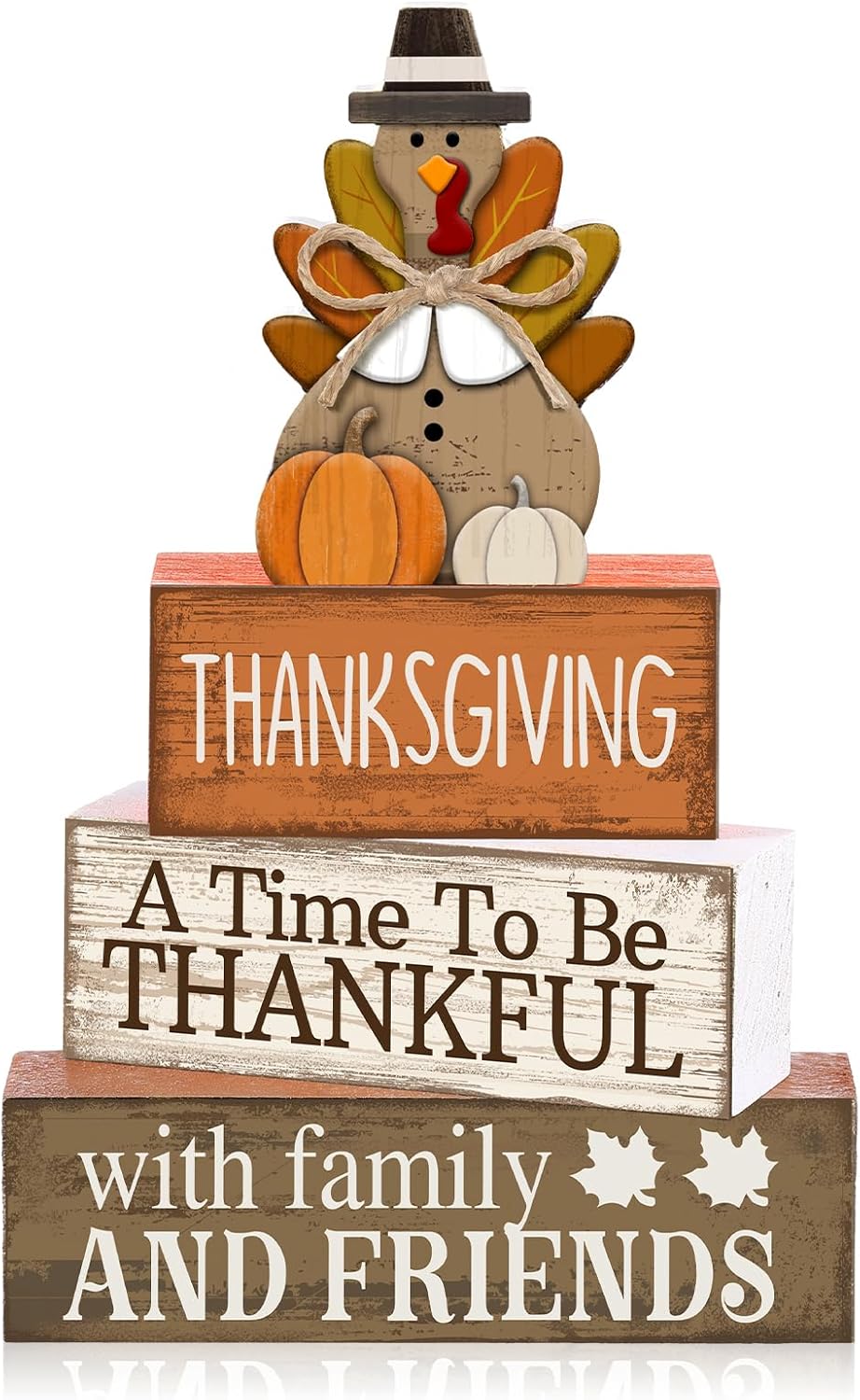 4 Pcs Christmas Table Decoration Wooden Santa Claus Decor Christmas Tiered Tray Decor Decorative Santa Claus Elk Block Sign Gift Farmhouse Xmas Table Centerpiece for Home Kitchen Shelf