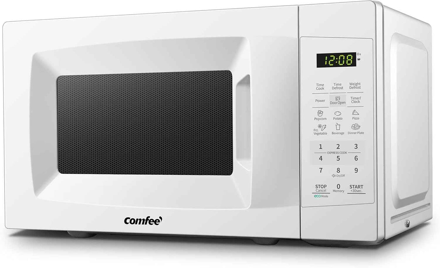 COMFEE' EM720CPL-PM Countertop Microwave Oven with Sound On/Off, ECO Mode and Easy One-Touch Buttons, 0.7 Cu Ft/700W, Pearl White