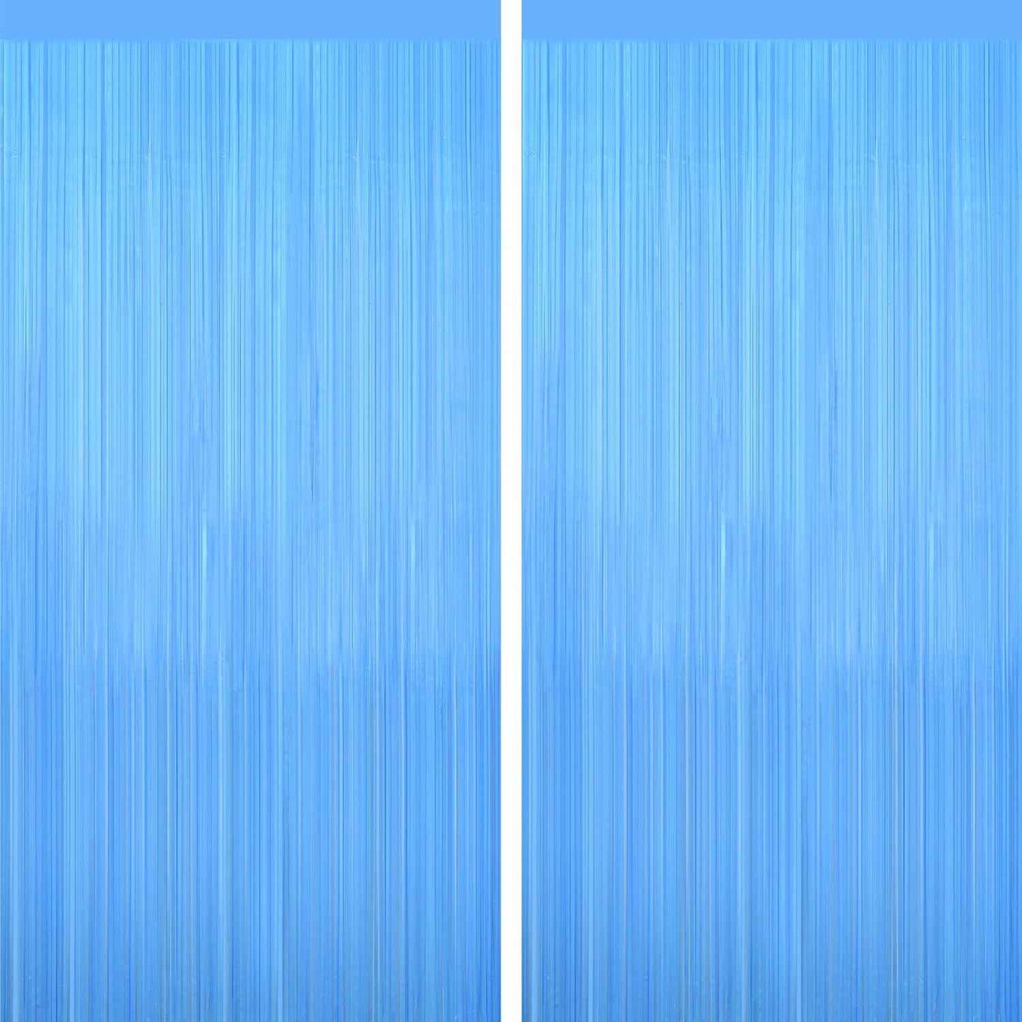 GCB 2Pack Black Metallic Tinsel Foil Fringe Curtains, Black Foil Curtain Backdrop, Photo Booth Props for Birthday Wedding Baby Shower Bachelorette Xmas Celebration Party Decorations Door Streamers