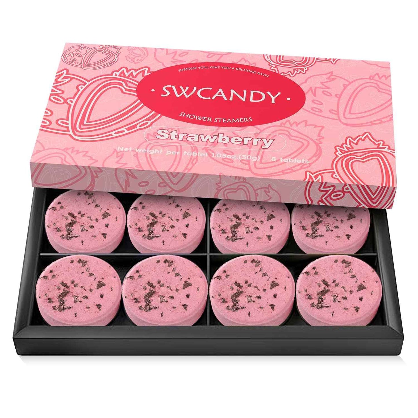 Shower Steamers Aromatherapy Birthday Gifts for Women - SWCANDY 8 Pcs Stocking Stuffers White Elephant Gifts for Adults Mom Men Teen Self Care with Natural Essential Oils Relaxation Home SPA Christmas