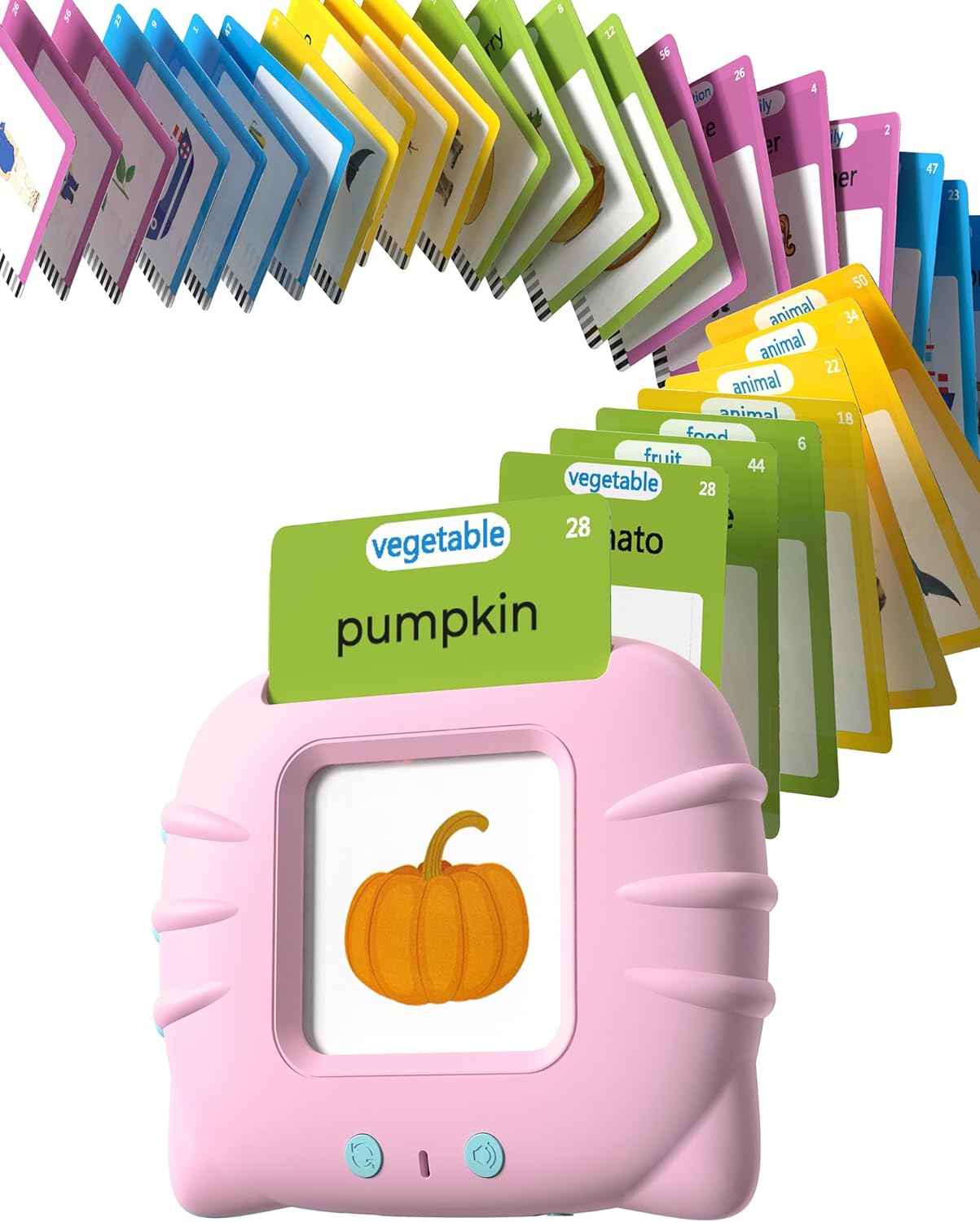 Talking Flash Cards for Toddlers 1 2 3 4 Year Olds, Montessori Language Learning with 224 Words, Pocket Speech Therapy and Autism Playthings, Children's Sensory Educational Device