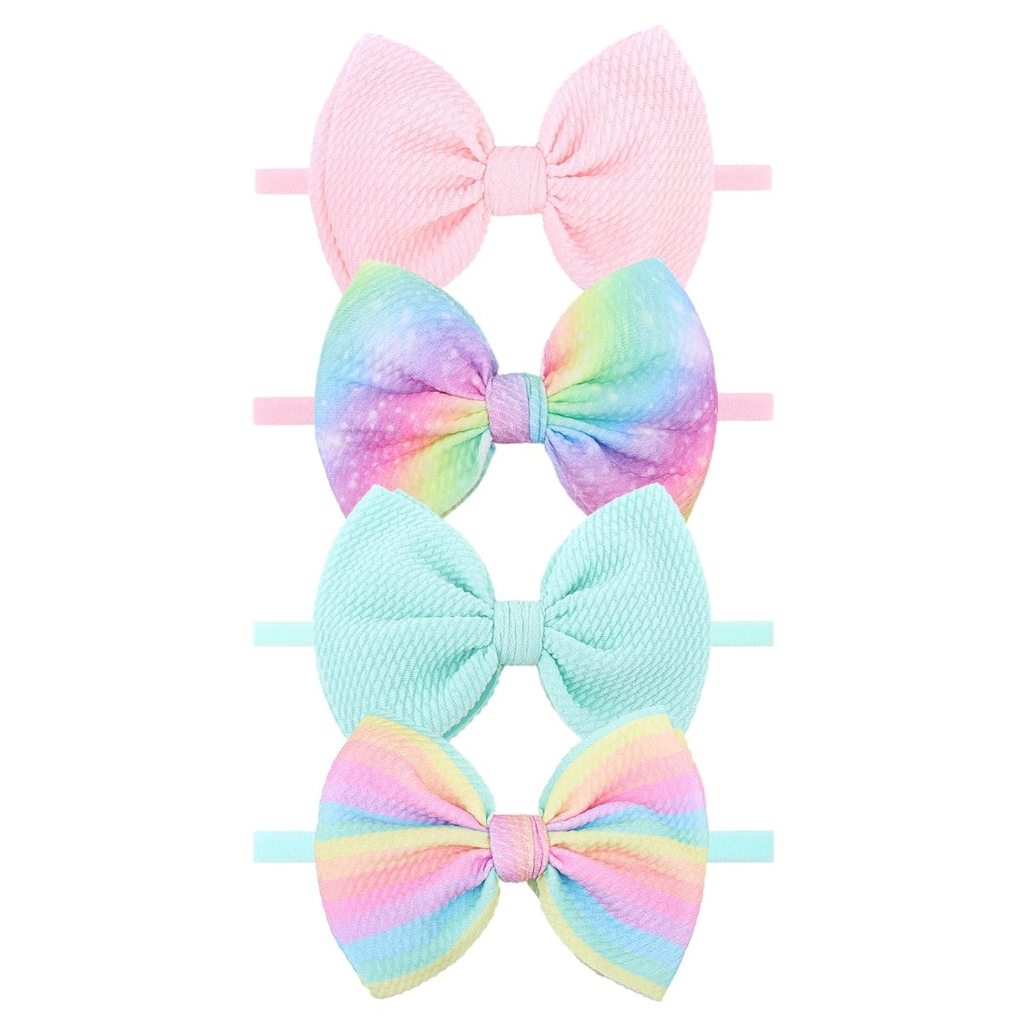 Christmas Baby Girl Bows Headbands Xmas Tree Headbands Candy Cane Hair Bow Elastic Nylon Hairbands Hair Accessories Newborn Infant Toddler