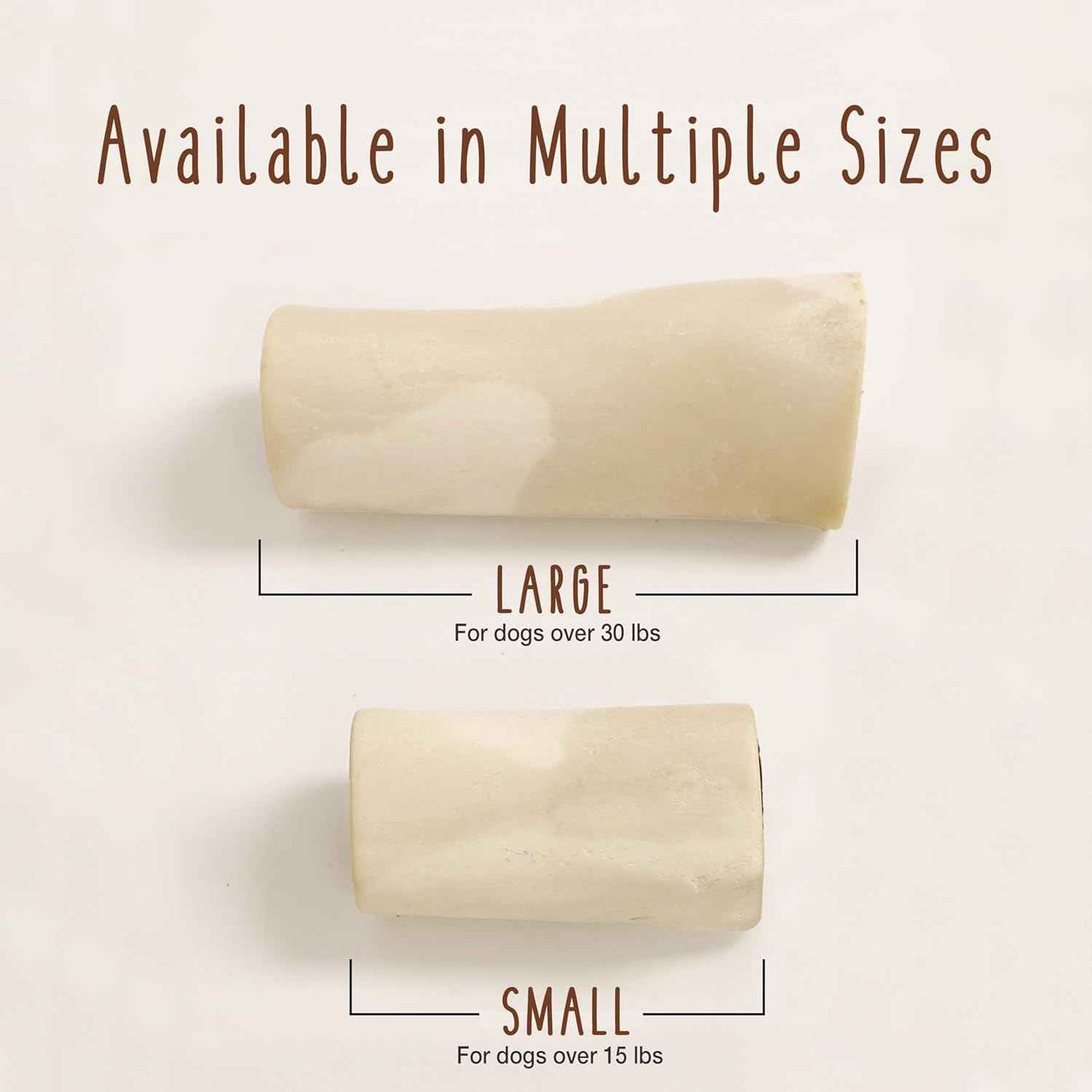 Cadet Stuffed Shin Bone, Long-Lasting Dog Chew Bones for Aggressive Chewers, High Protein Filled Bone Dental Chew for Dogs, Peanut Butter Flavor Filling, 5-6" for Large Dogs