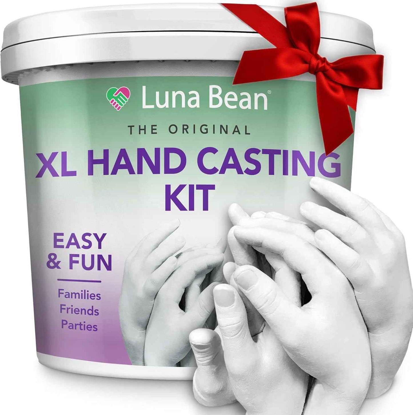 Luna Bean Hand Casting Kit – The Original Hand Mold Kit for Couples – Valentines Day Gifts for Her and Him - Anniversary Engagement Gifts for Women Men Mom Wife Boyfriend Girlfriend Wedding Bridal