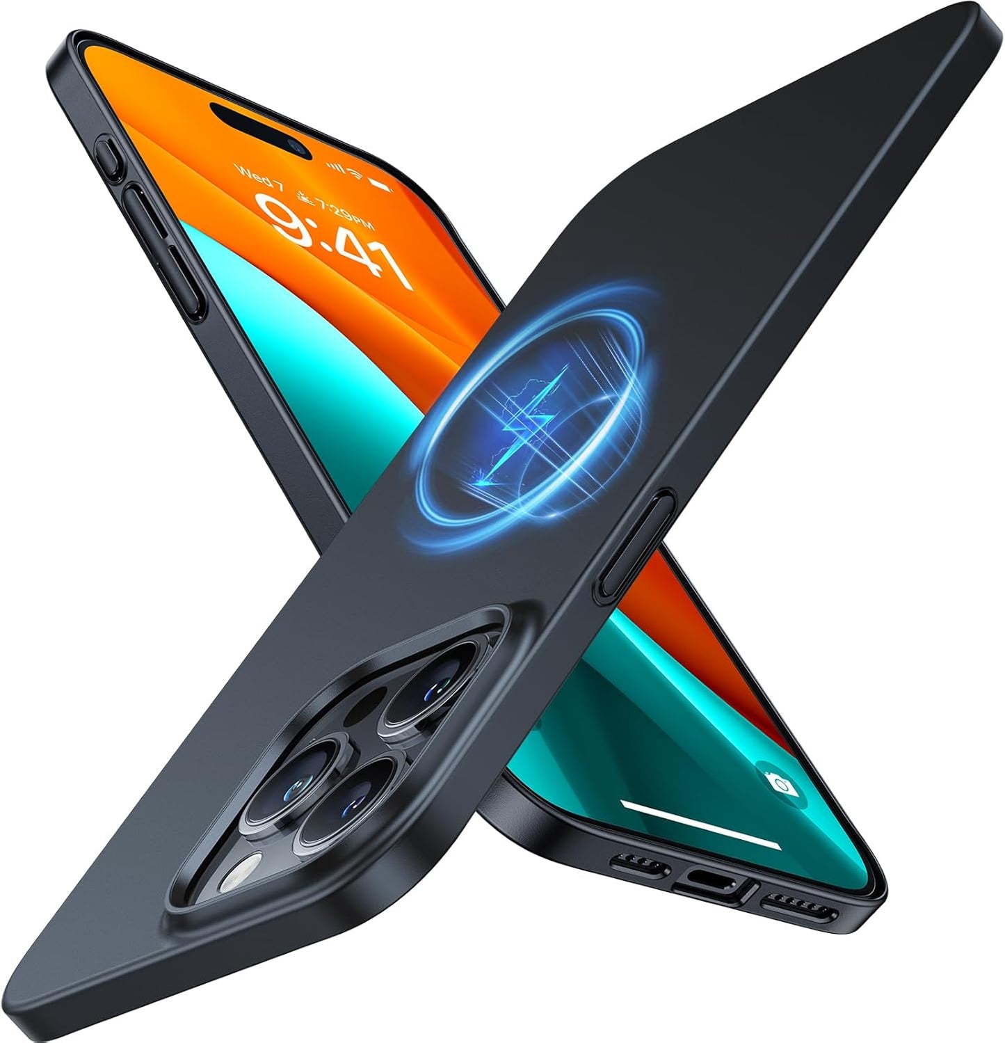 TORRAS Magnetic Slim Fit for iPhone 17 Pro Case 6.3 inch, Ultra-Thin, Compatible with MagSafe, Lightweight Matte Anti-Scratch Hard PC Cover Phone Case for iPhone 17 Pro OriginFit, Deep Blue - Rayz Mart