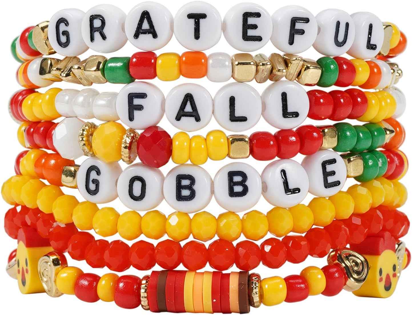 Twinfree Bohemian Bracelets for Women Stretch Multilayer Colorful Beads Bracelet with Charm Jewelry