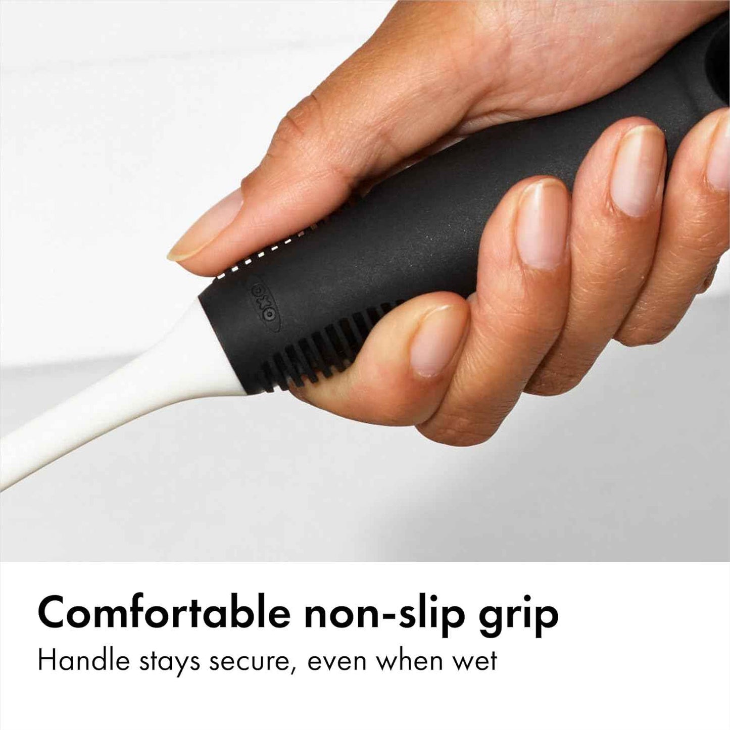 OXO Good Grips Bottle Brush, Dual-Bristle Cleaning for Bottles, Pitchers and Carafes, Flexible Neck Scrub Brush, Safe for Stemware and Delicate Glassware, Dishwasher Safe