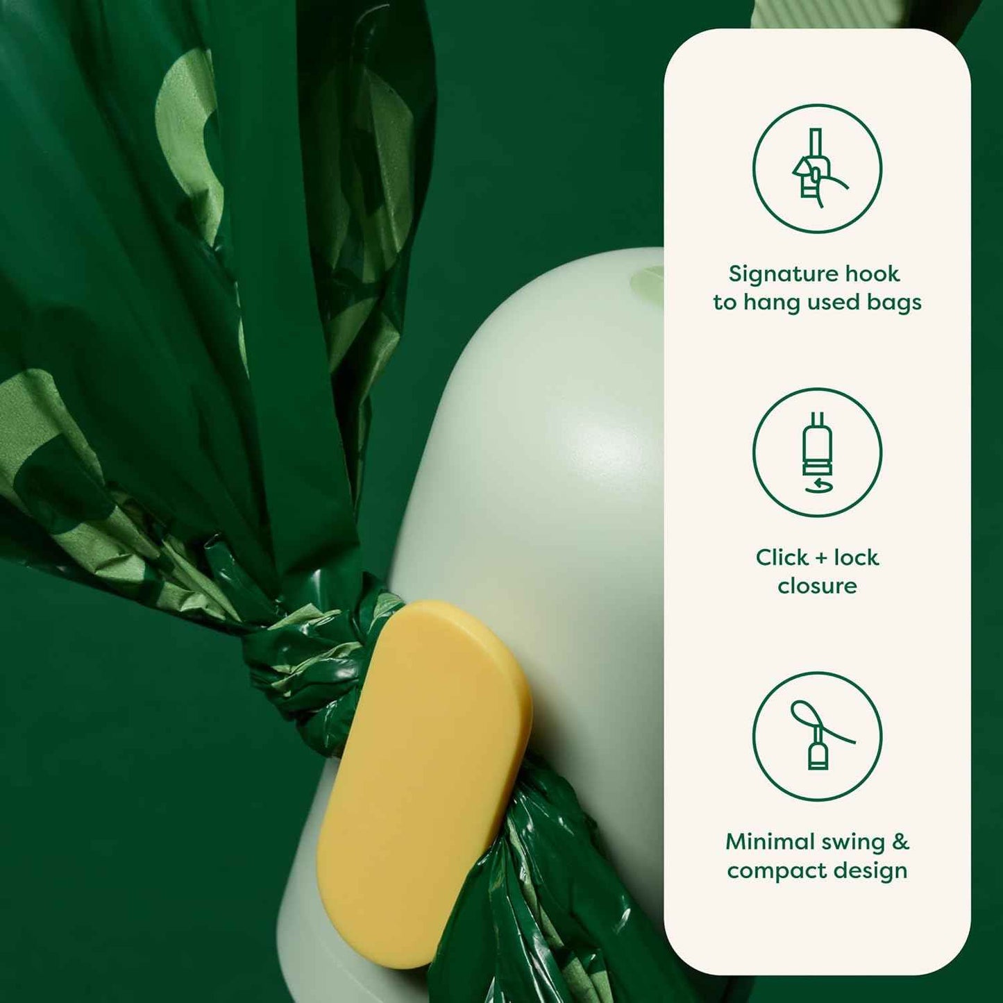 Earth Rated Dog Poop Bag Holder, Durable and Guaranteed Leakproof, Unscented, Dispenser with Starter Roll