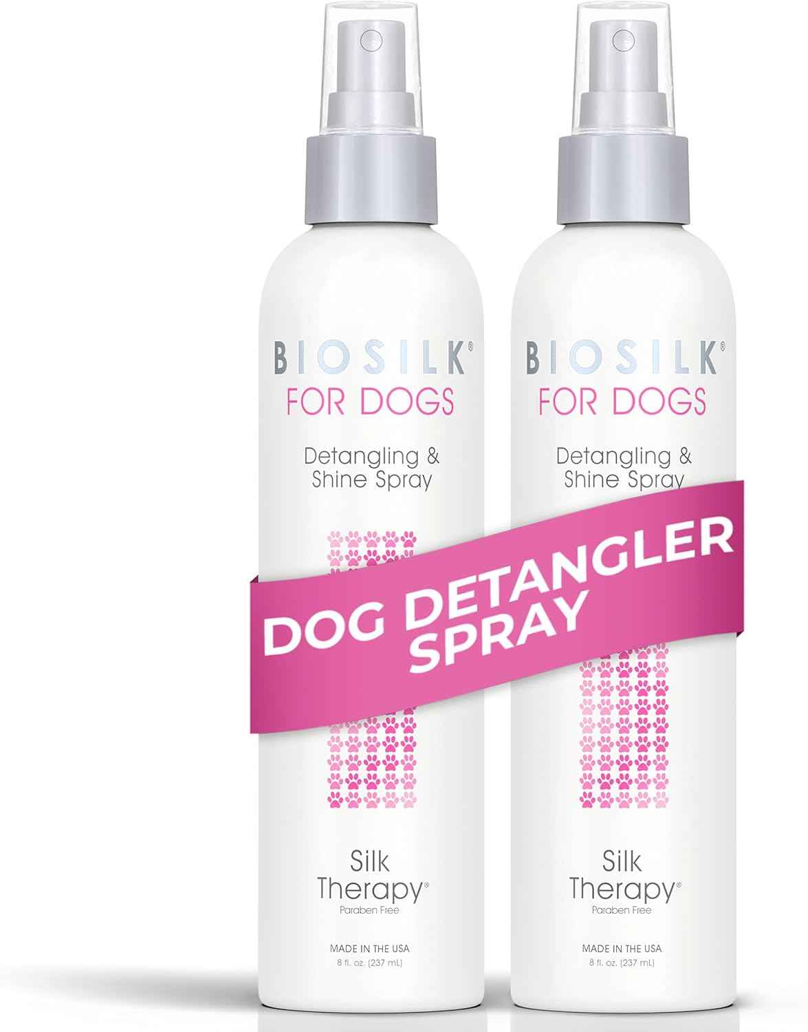 BioSilk Therapy Detangling Plus Shine Protecting Mist for Dogs | Best Detangling Spray For All Dogs and Puppies