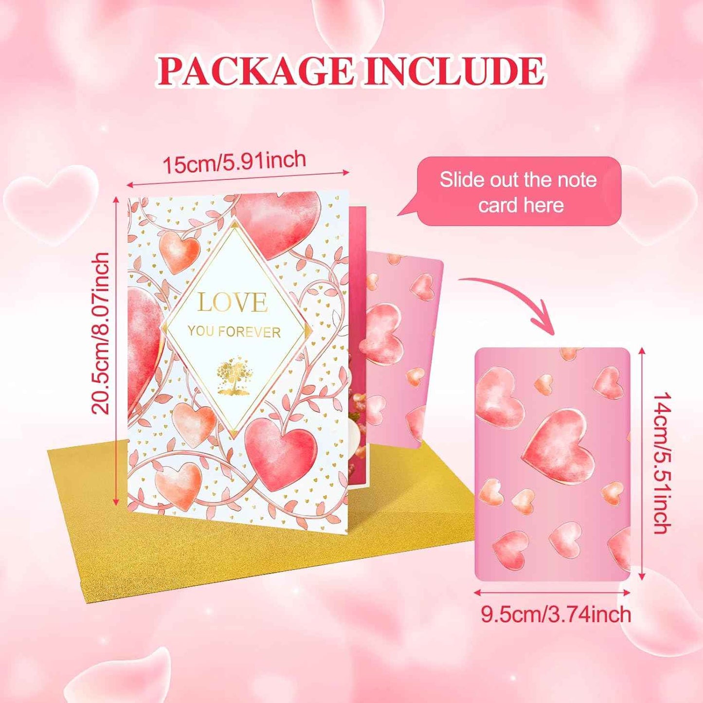 3D Pop Up Anniversary Card, I Still Do Love Tree Hearts Couple Wedding Card for Her, Wife, Husband, Him, Girlfriend, Romantic Love Letter Gift for Wedding, Anniversary, Valentines, Birthday