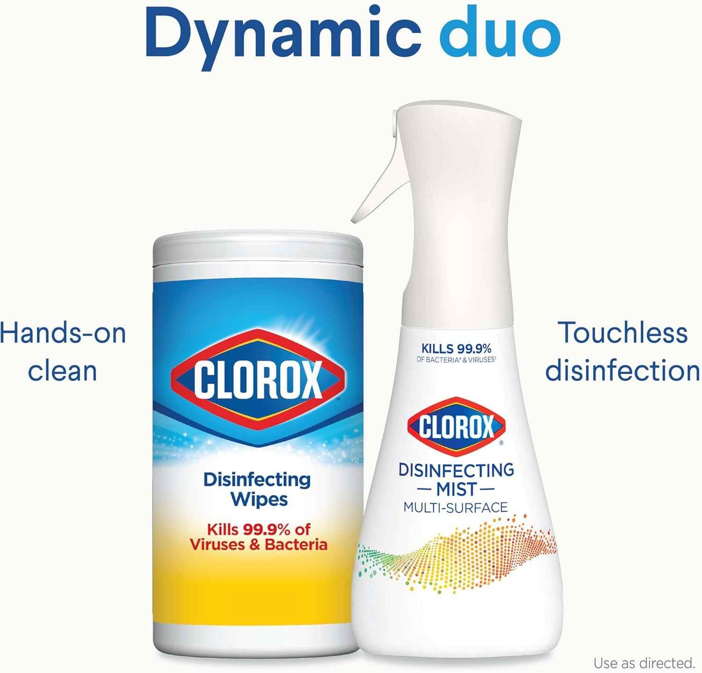 Clorox Disinfecting Mist, Eucalyptus Peppermint, Household Essentials, 1 Spray and 1 Refill, 16 oz Each