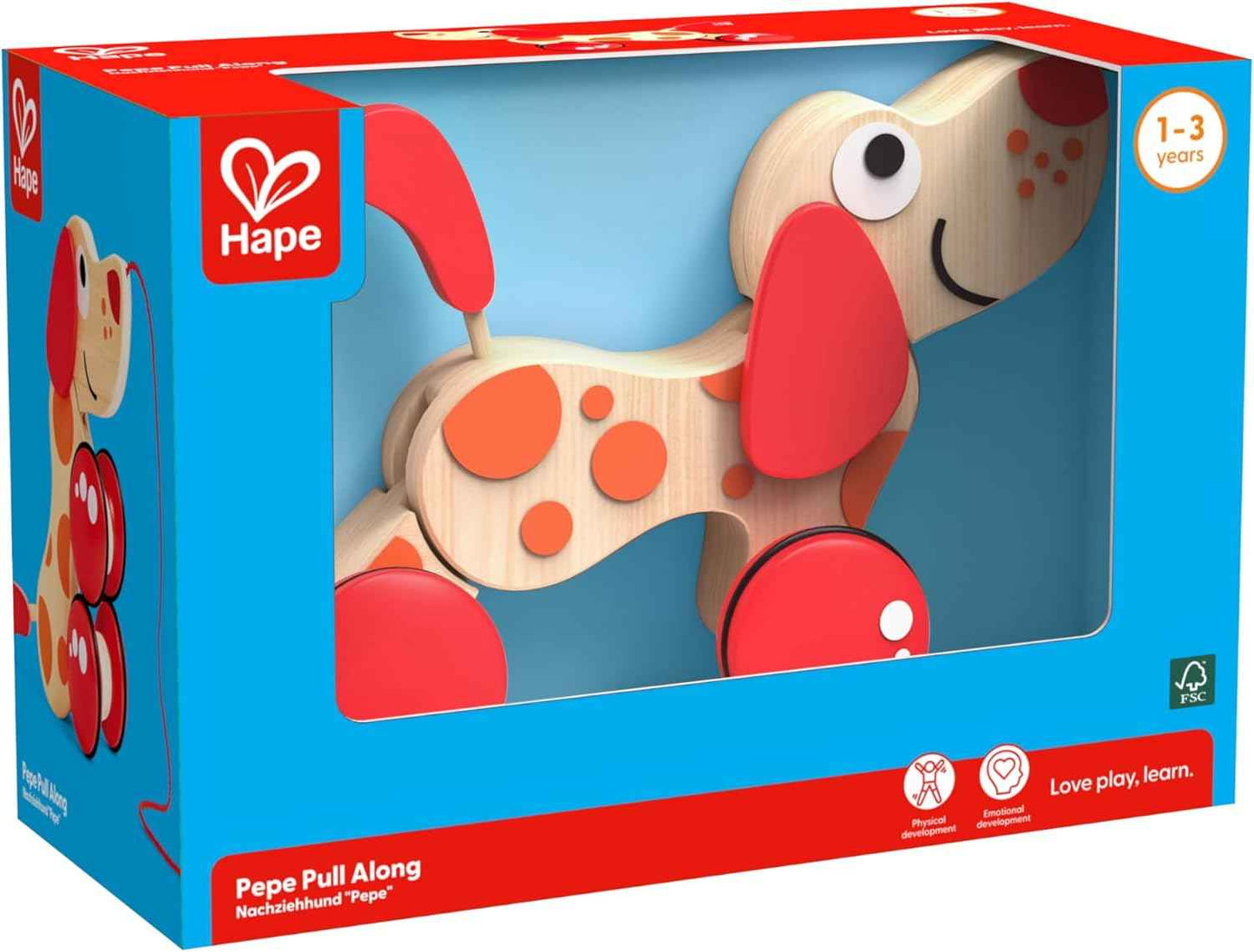 Hape Walk-A-Long Puppy Wooden Pull Toy