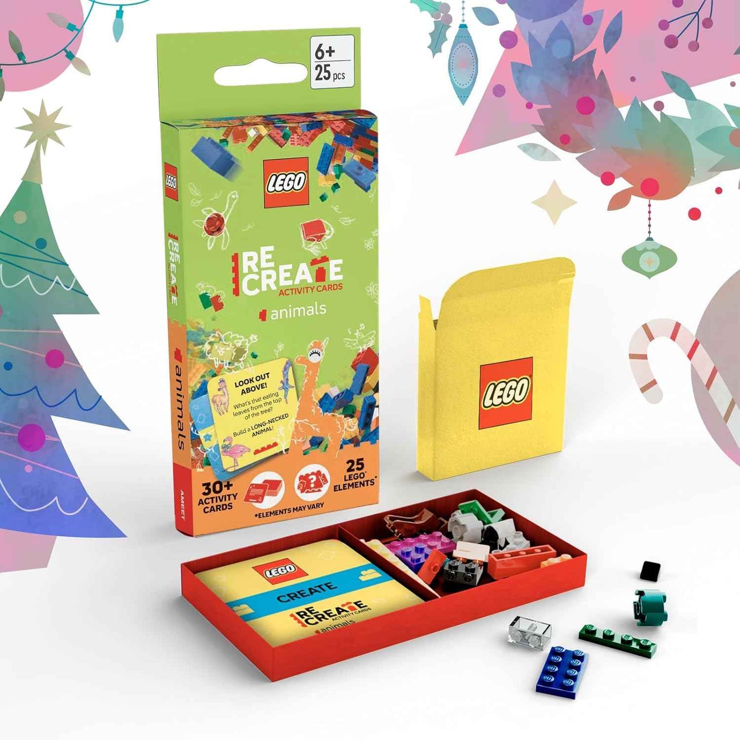 Lego Recreate Activity Cards – Animals | Creative Building Game with 30+ Activity Cards & 25 Lego Elements | Ages 6+