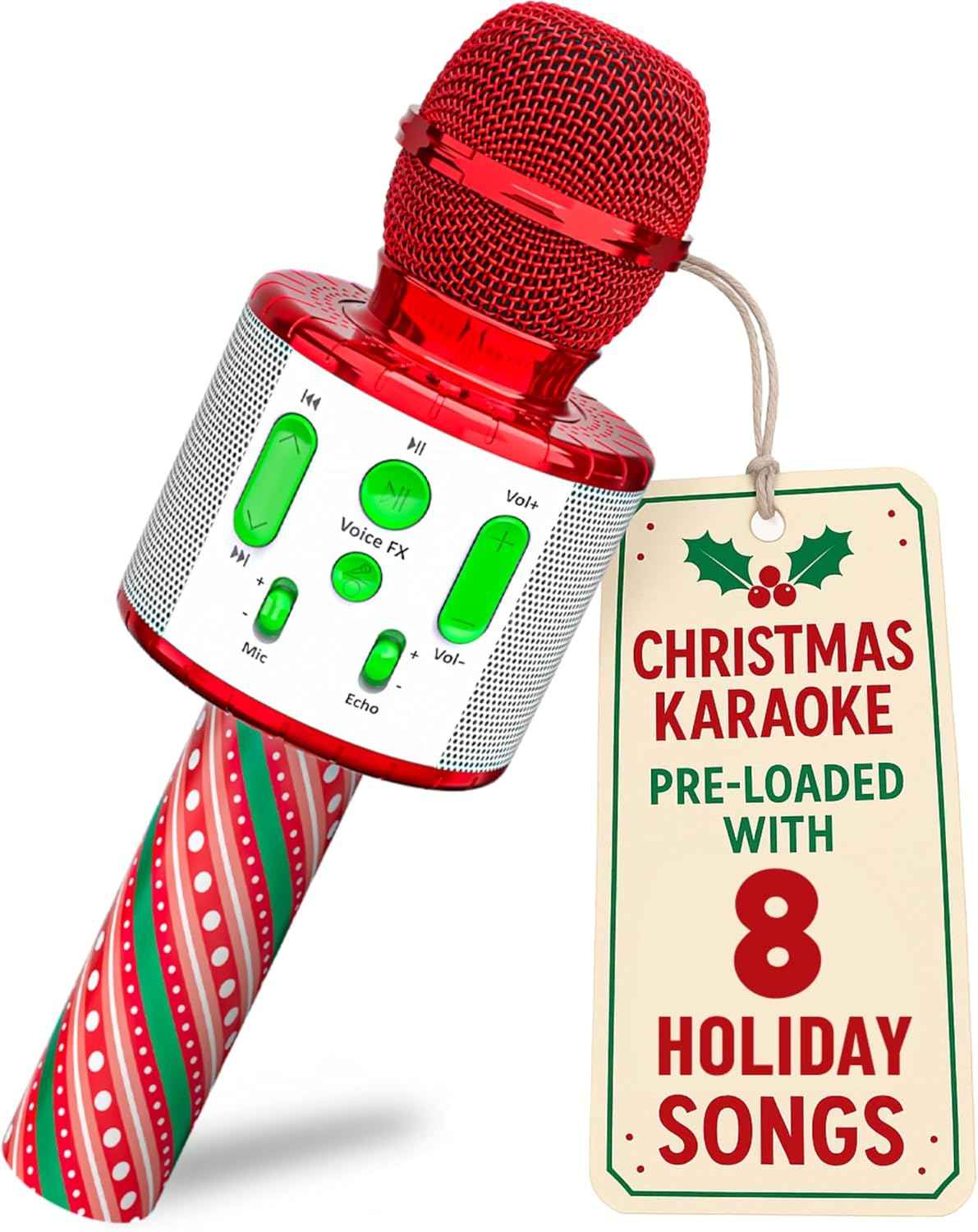 Move2Play, Kids Karaoke Microphone | Includes Pre-Loaded Songs & Bluetooth | Kids Birthday Party Gift | Toy for All Ages 2, 3, 4, 5, 6+ Year Old Girls, Boys & Toddlers