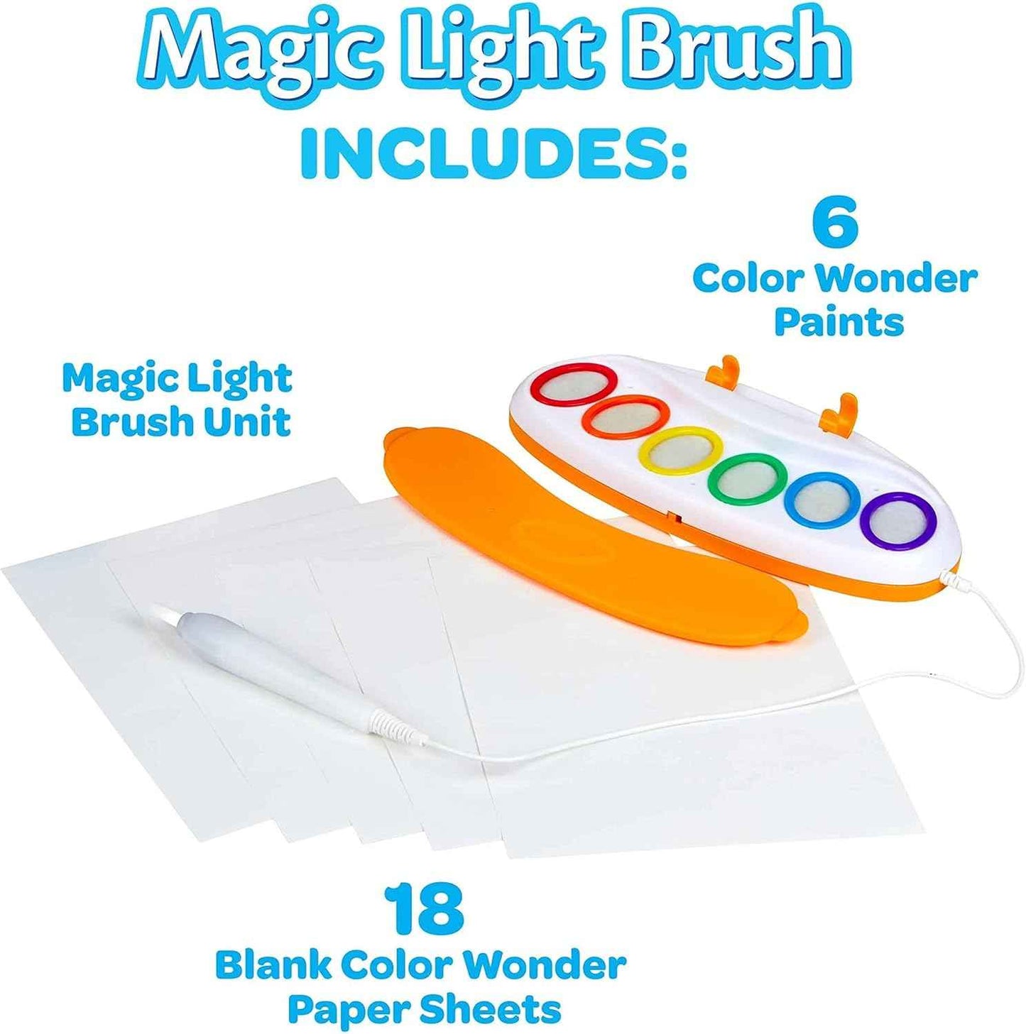 Crayola Color Wonder Magic Light Brush, Mess Free Painting Station for Kids, Toddler Toys & Activities, Holiday & Christmas Gifts for Kids, Ages 3+