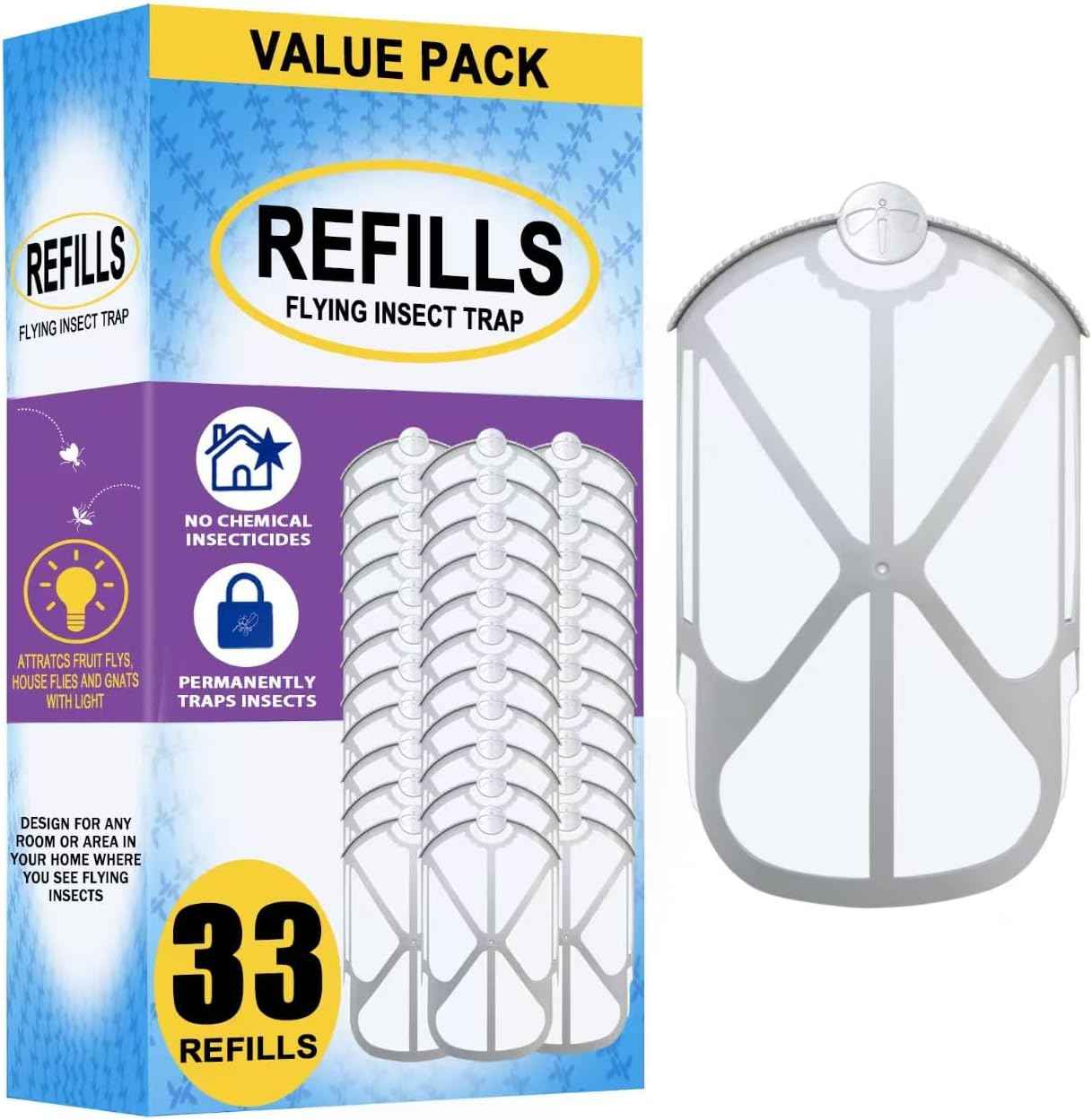 BAIMNOCM 16 Pack Refills Cartridge Compatible with Flying Insect Trap M364 M364A and Max, White