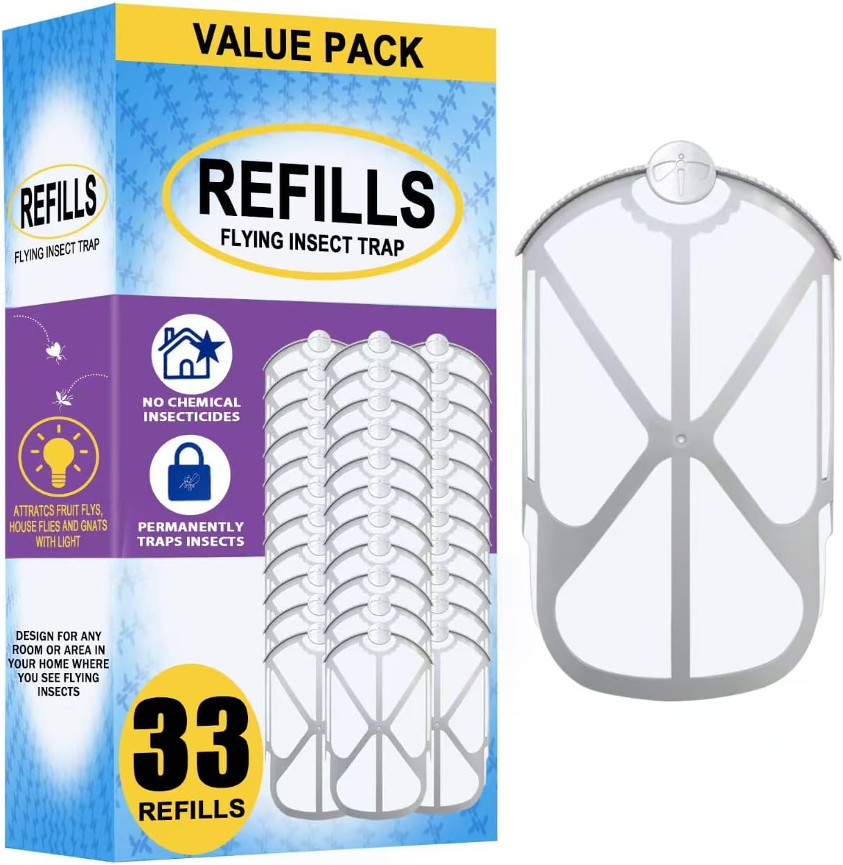 BAIMNOCM 16 Pack Refills Cartridge Compatible with Flying Insect Trap M364 M364A and Max, White