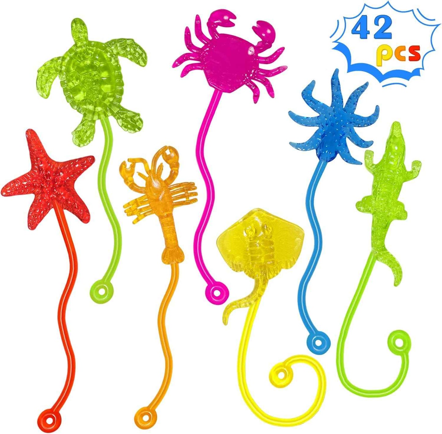 Sticky Hands Bulk 48 PCS Party Favors for Kids 4-8 8-12 Stretchy Sticky Hand Toy Christmas Stocking Stuffers for Kids Goodie Bag Stuffers Fillers Classroom Prizes Student Gifts Birthday Party Supplies