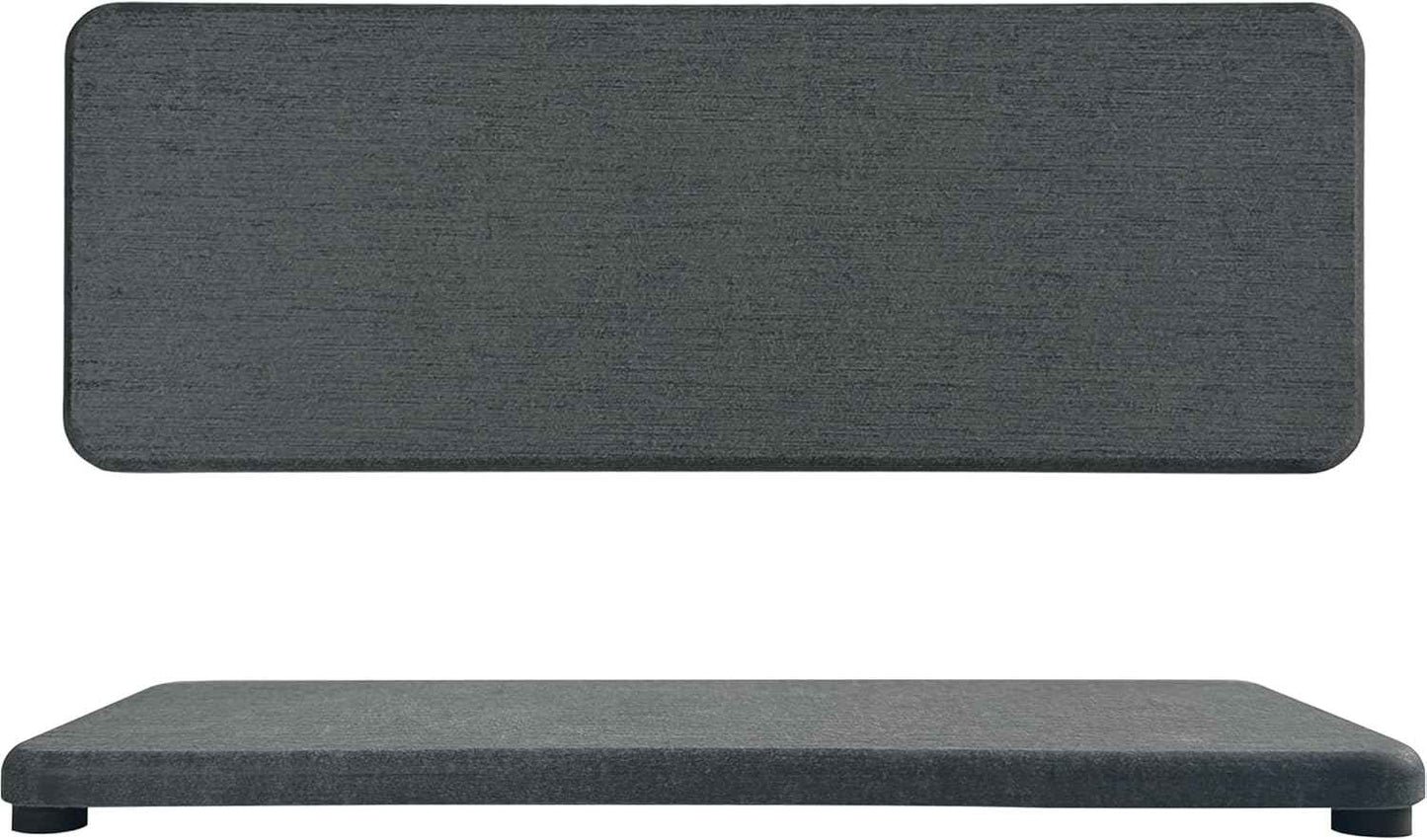 2 Pcs Water Absorbing Stone Trays, Kitchen/Bathroom Sink Soap Dish, Diatomite Tray Used for Hand Soap & Cosmetic Bottles in The Modern Home, 3.15" W x 8.7" L, White