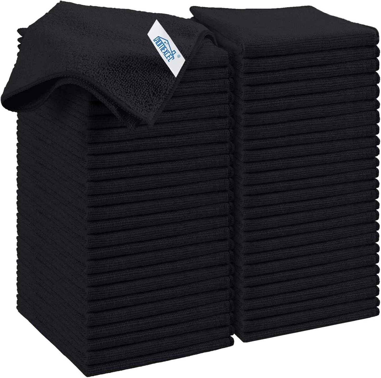 HOMEXCEL Microfiber Cleaning Cloth, Kitchen Towels 12 Pack, Lint Free, Scratch-Free, Highly Absorbent, Reusable Dish Towels for Kitchen and Household