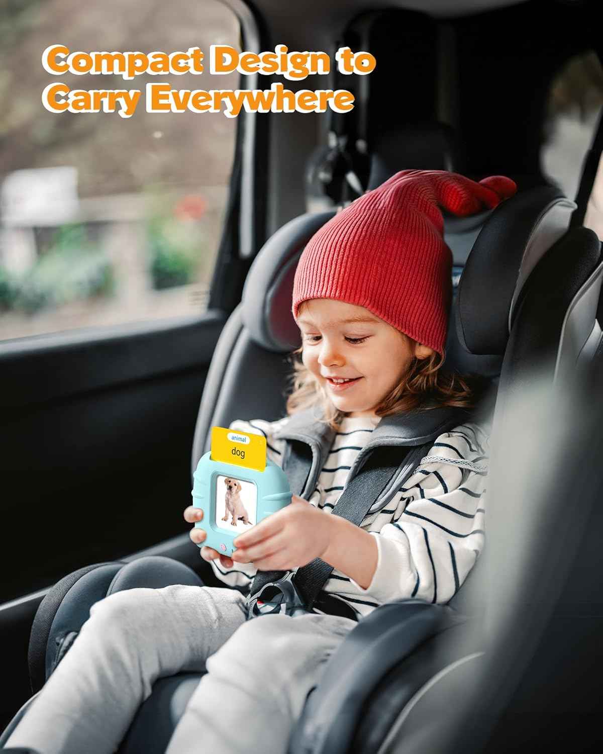 Talking Flash Cards for Toddlers 1 2 3 4 Year Olds, Montessori Language Learning with 224 Words, Pocket Speech Therapy and Autism Playthings, Children's Sensory Educational Device