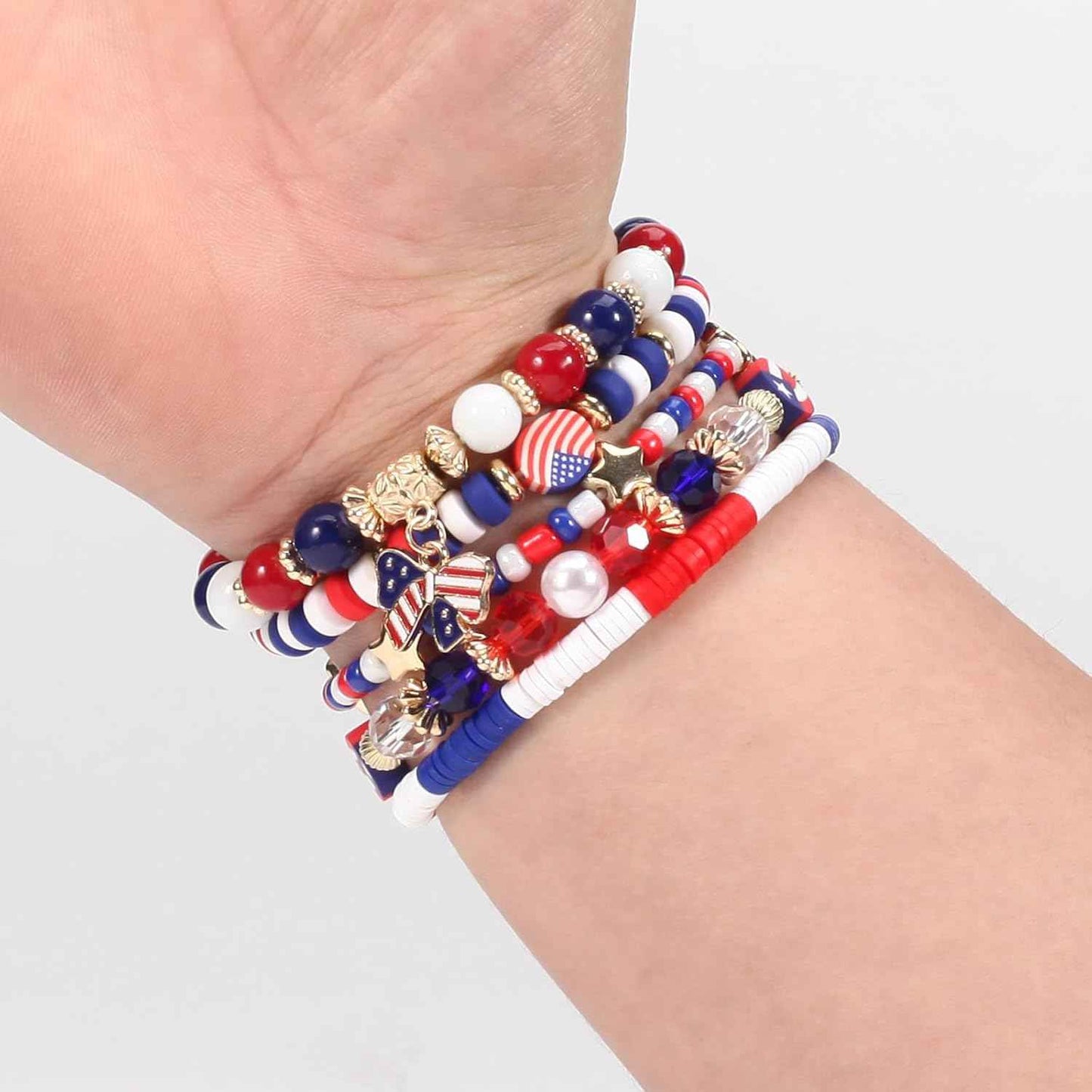 Twinfree Bohemian Bracelets for Women Stretch Multilayer Colorful Beads Bracelet with Charm Jewelry