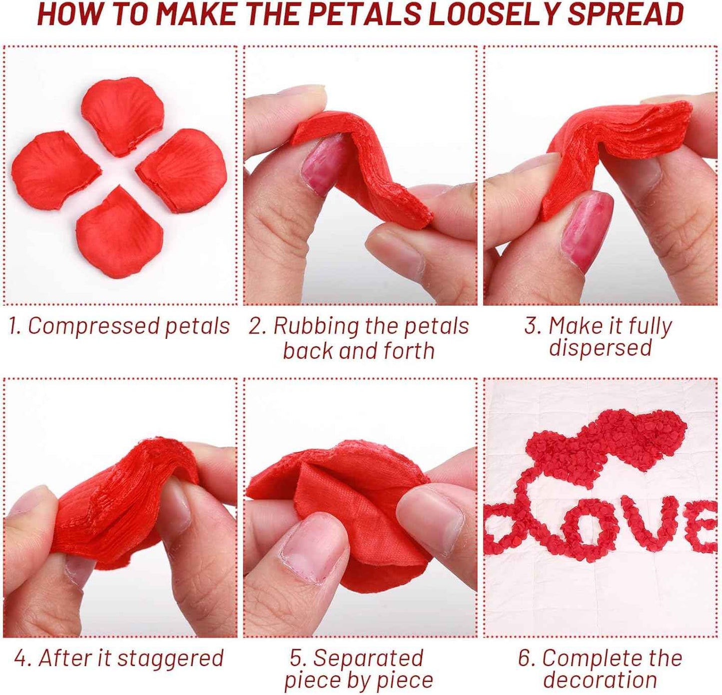 cridoz 2000 Pieces Artificial Rose Petals with 24 LED Tea Lights Candles, Romantic Decorations Special Night Set for Night, Valentine's Day, Wedding Anniversary or Table Décor, Warm White