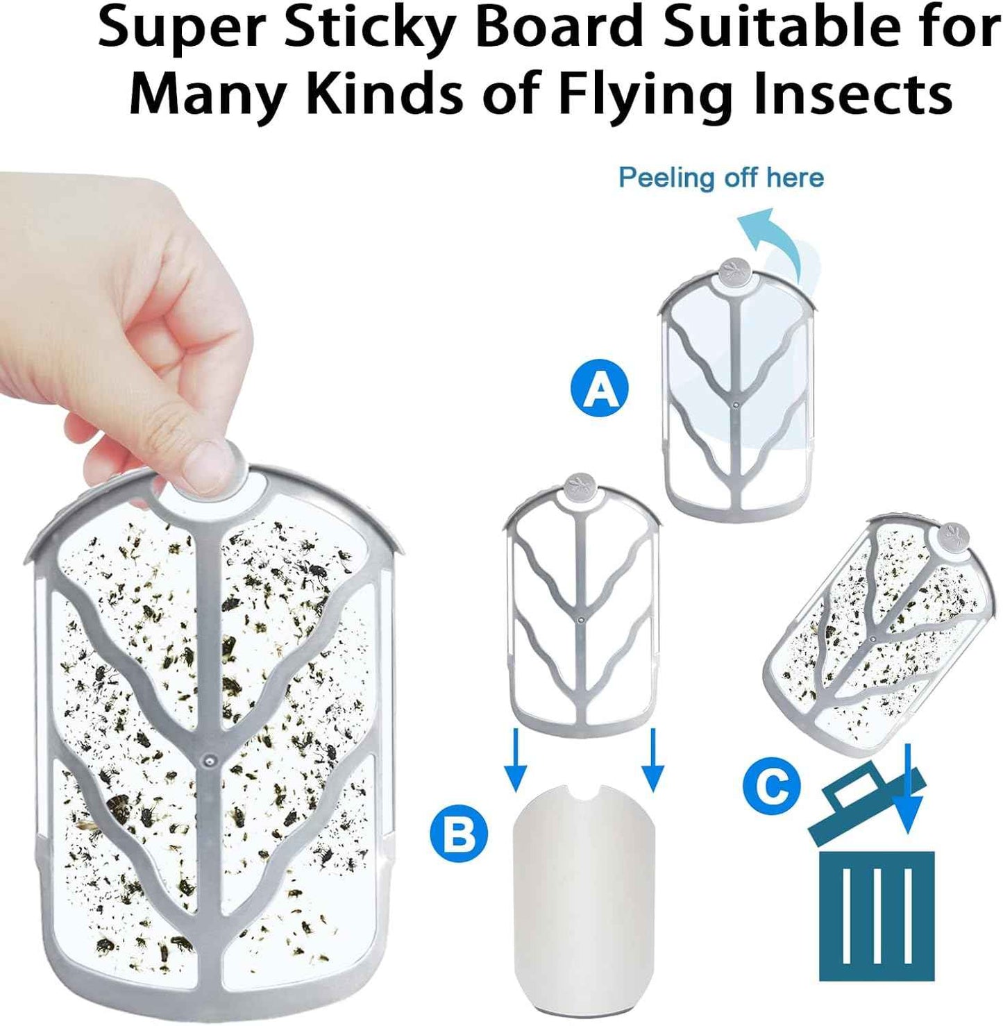 BAIMNOCM 33 Pack Refills Cartridge Compatible with Zevo Flying Insect Trap Refill M364 M364A and Max,White