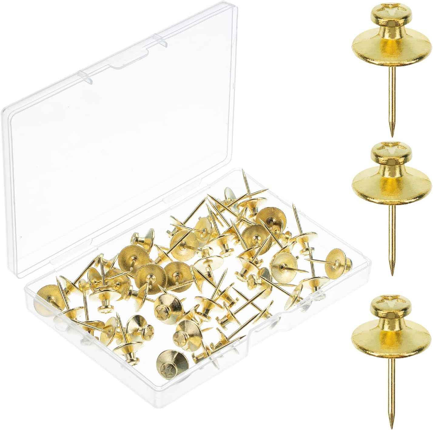 Mr. Pen- Double Headed Picture Hanging Nails, 50 Pack, Black, Push Pins for Wall