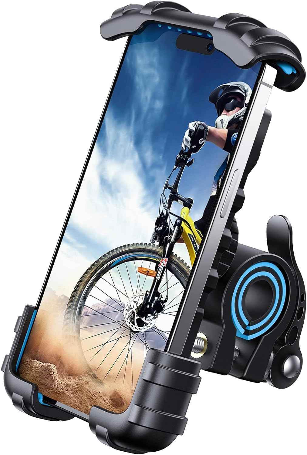 Lamicall Bike Phone Holder, Motorcycle Mount - Motorcycle Phone Holder, Handlebar Cell Phone Clamp, Scooter Phone Clip for iPhone Air 17 Pro Max, 16 15 Pro Max Plus, S20, More 4.7 to 6.8" Smartphones