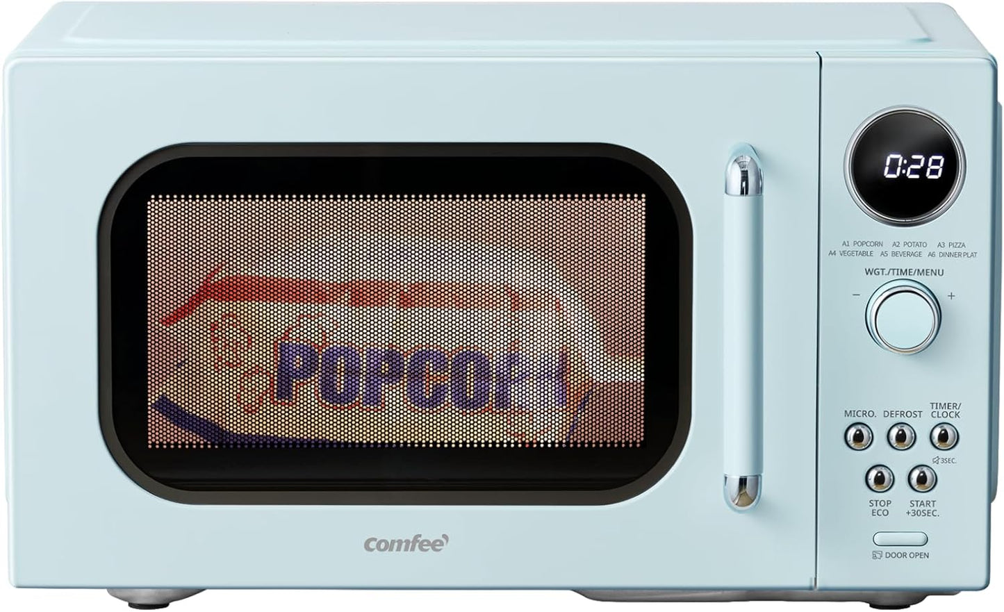 COMFEE' EM720CPL-PM Countertop Microwave Oven with Sound On/Off, ECO Mode and Easy One-Touch Buttons, 0.7 Cu Ft/700W, Pearl White