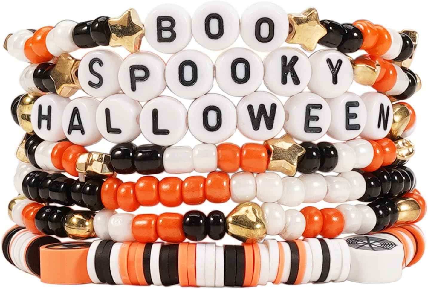 Twinfree Bohemian Bracelets for Women Stretch Multilayer Colorful Beads Bracelet with Charm Jewelry