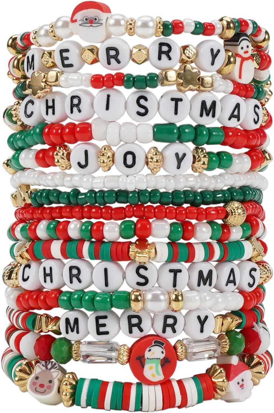 Twinfree Bohemian Bracelets for Women Stretch Multilayer Colorful Beads Bracelet with Charm Jewelry