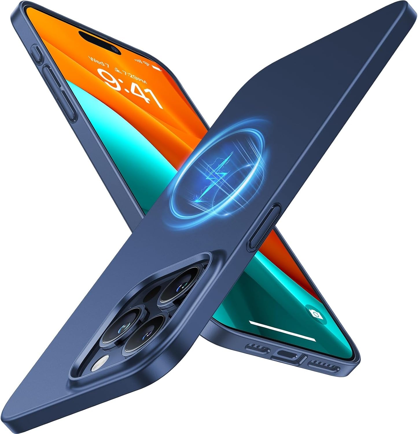 TORRAS Magnetic Slim Fit for iPhone 17 Pro Case 6.3 inch, Ultra-Thin, Compatible with MagSafe, Lightweight Matte Anti-Scratch Hard PC Cover Phone Case for iPhone 17 Pro OriginFit, Deep Blue - Rayz Mart