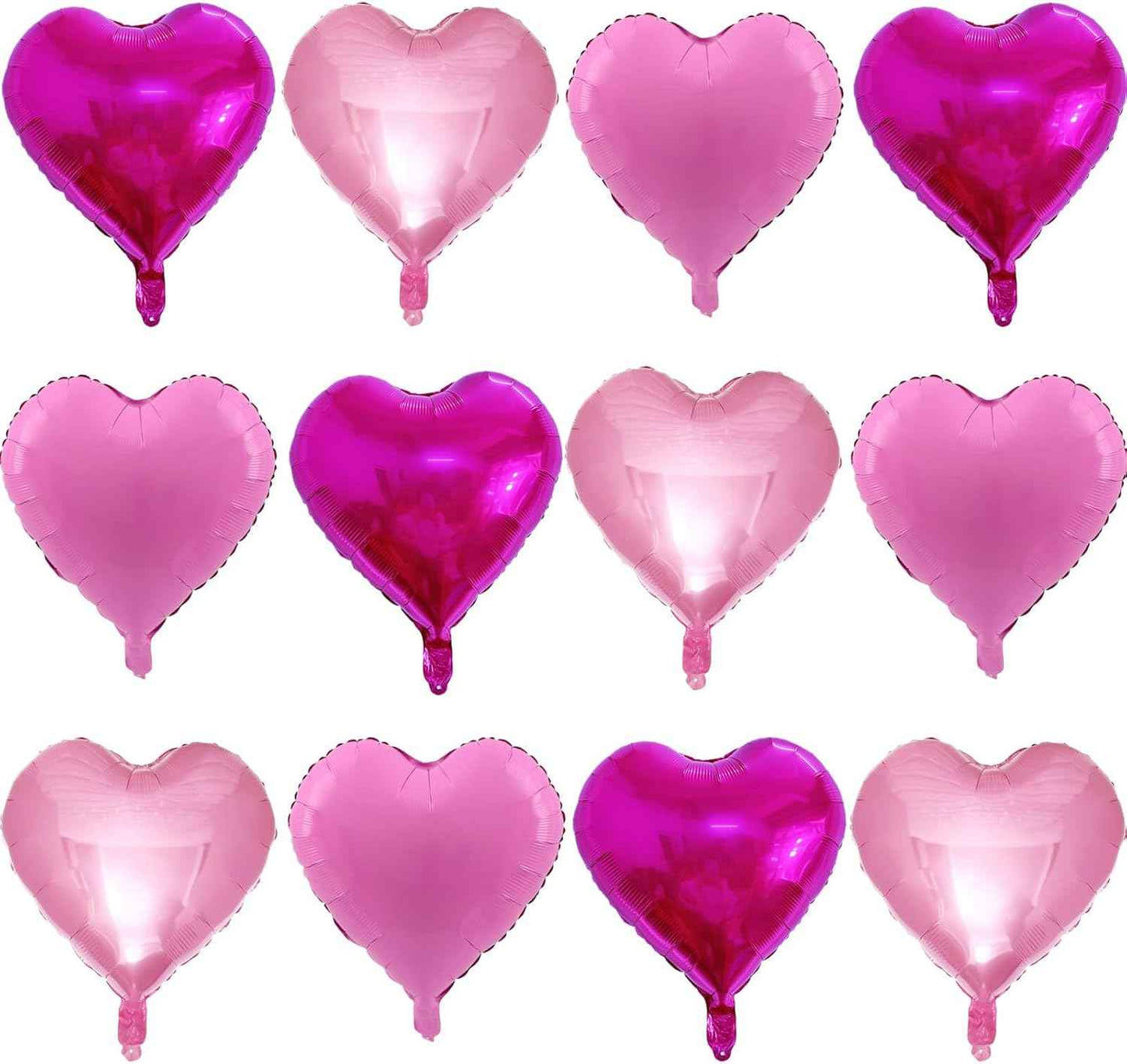 Gradient Pink Heart Shaped balloons Pack of 10,18 Inch Love Valentine Balloons Heart Romantic Balloons For Valentines Day Propose Marriage Wedding Bridal Shower Engagement Party Decorations