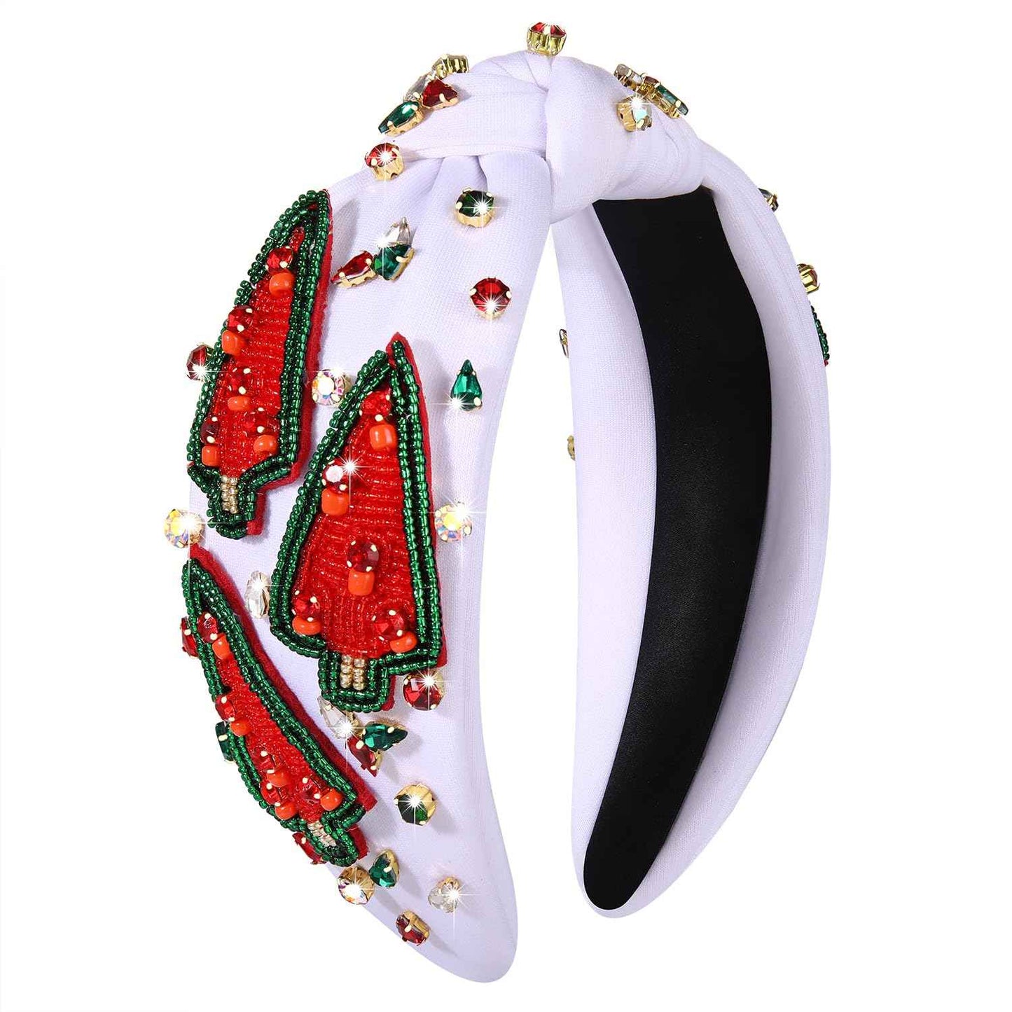 MOLOCH Christmas Headband for Women Christmas Tree Bow Snowflake Knotted Headband Jeweled Crystal Xmas Head Band Xmas Decorations Gifts