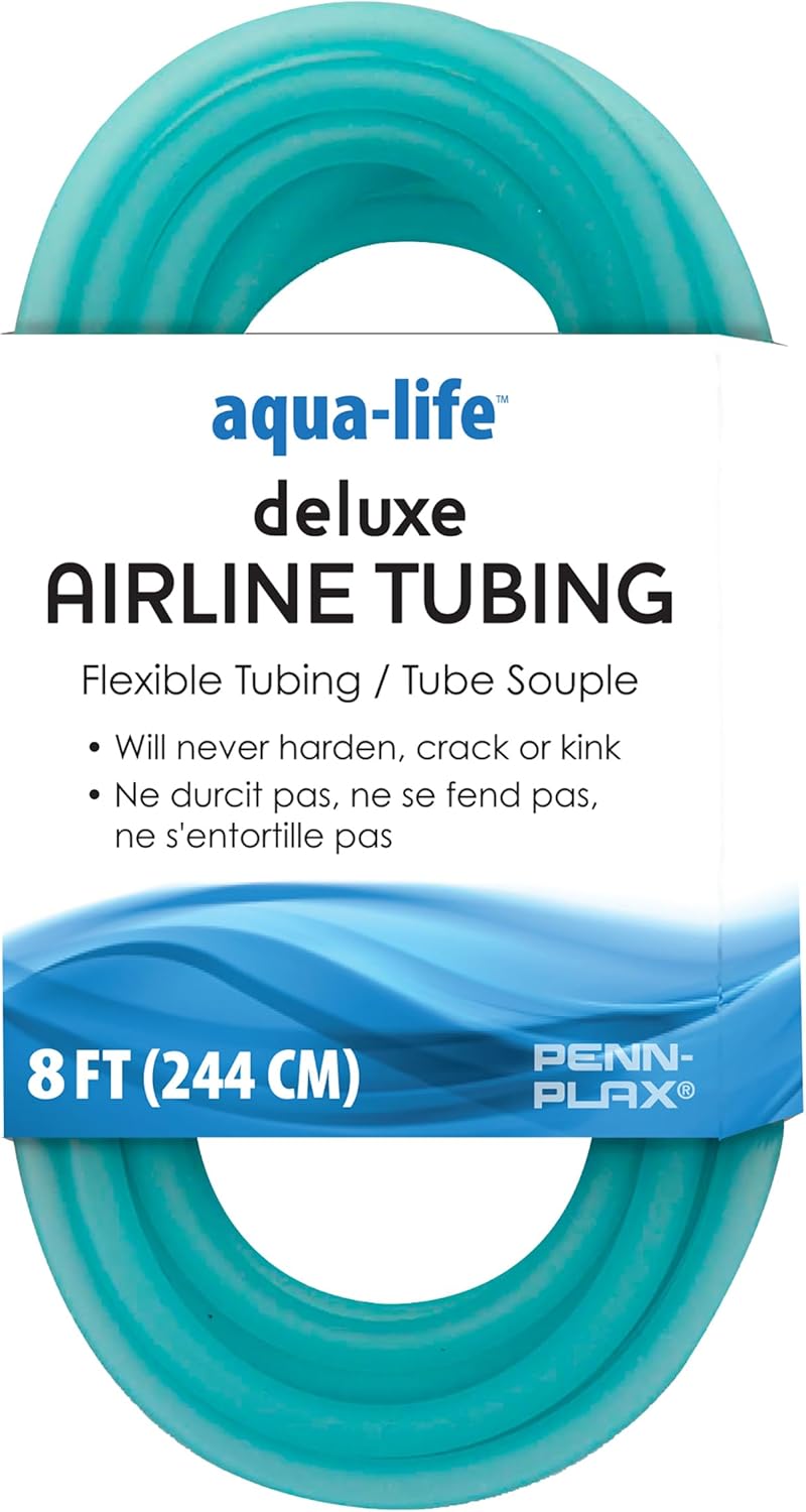 Penn-Plax Standard Airline Tubing for Aquariums – Clear and Flexible – Resists Kinking – Safe for Freshwater and Saltwater Fish Tanks – 25 Feet