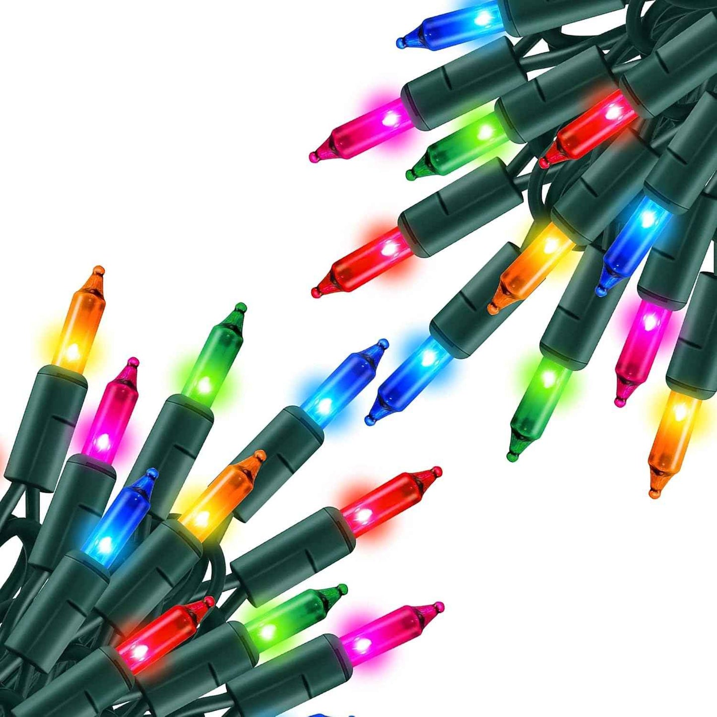 TW SHINE Warm White Christmas Lights Outdoor, 20FT 100 Count Incandescent Christmas Light Indoor, Waterproof Christmas Tree String Lights for Xmas Decorations