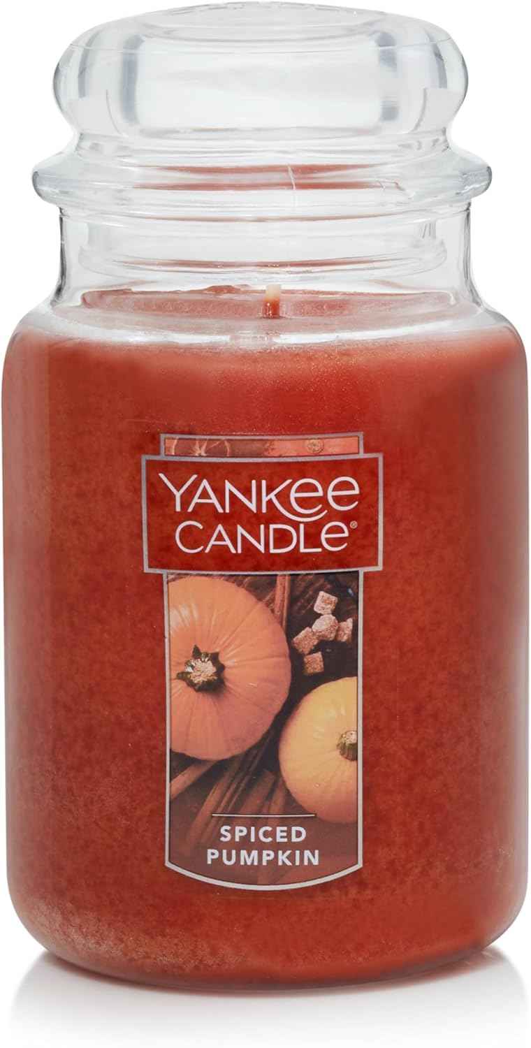 Yankee Candle Autumn Wreath, Fall Scented Candle, 22oz Large Jar with up to 150 Hour Burn Time