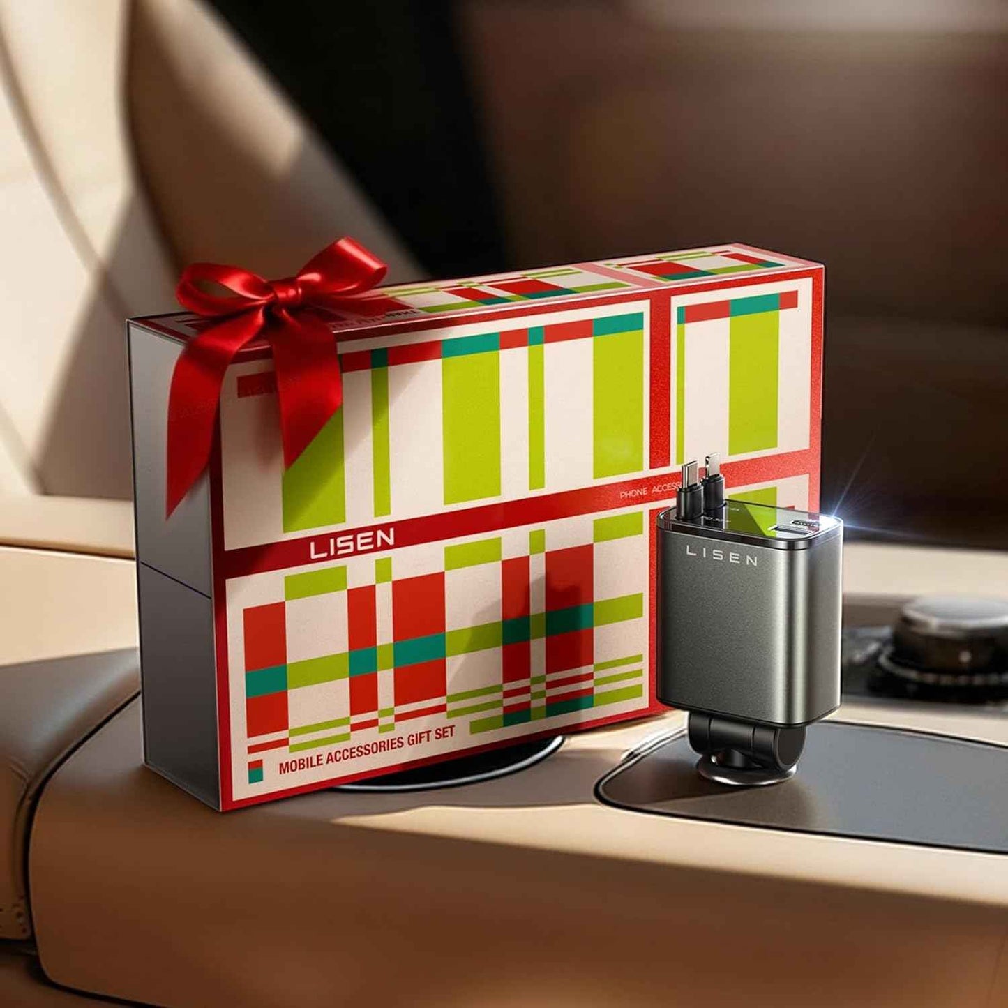 LISEN Retractable Car Charger, Birthday Gifts for Men Tech Gadgets 2026, 69W Cars Adapter USB C Fast Charger for iPhone 17, Car Accessories for Men Women Drivers, for iPhone 17 Pro Max Air 16 15 14 13