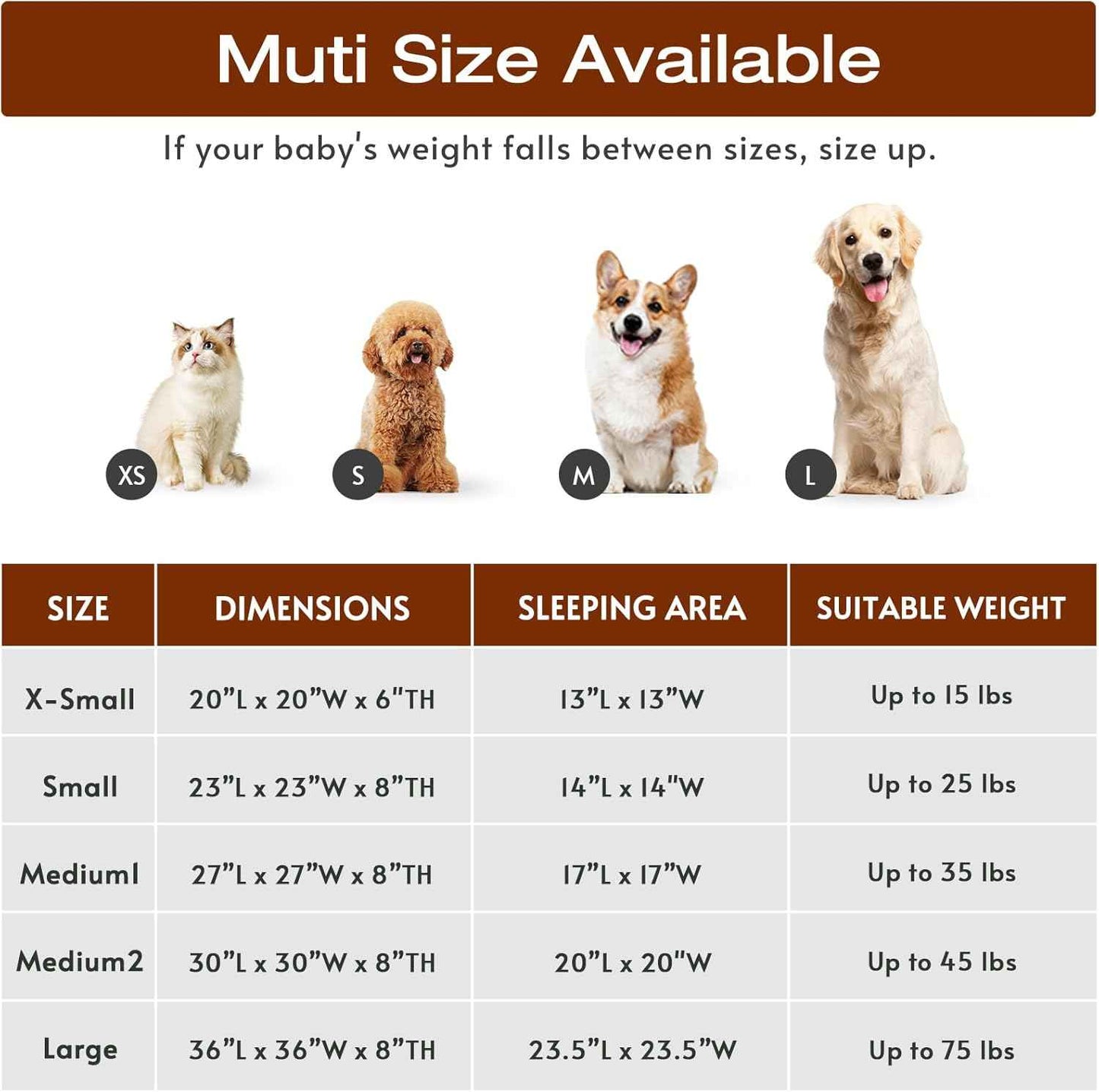 JOLLYVOGUE Dog & Cat Bed, Calming Anti-Anxiety Pet Bed for Small Dogs, Fluffy Donut Cushion for Small and Medium Pets (20")