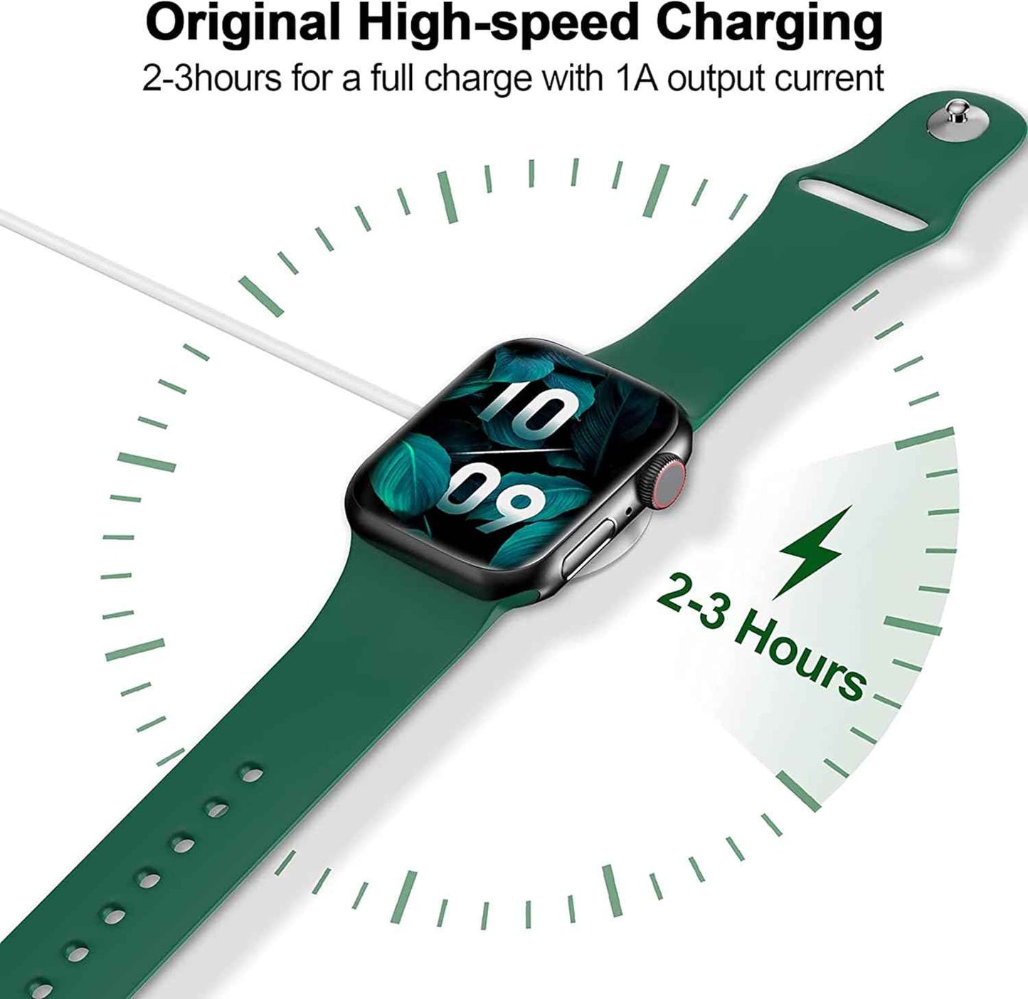 2026 upgraded magnetic charging cable for apple watch charger, usb c port, wireless charging cable for iwatch series ultra, 10, 9, 8, 7, 6, se, se2, 5, 4, 3, 2 - 3.3ft - white
