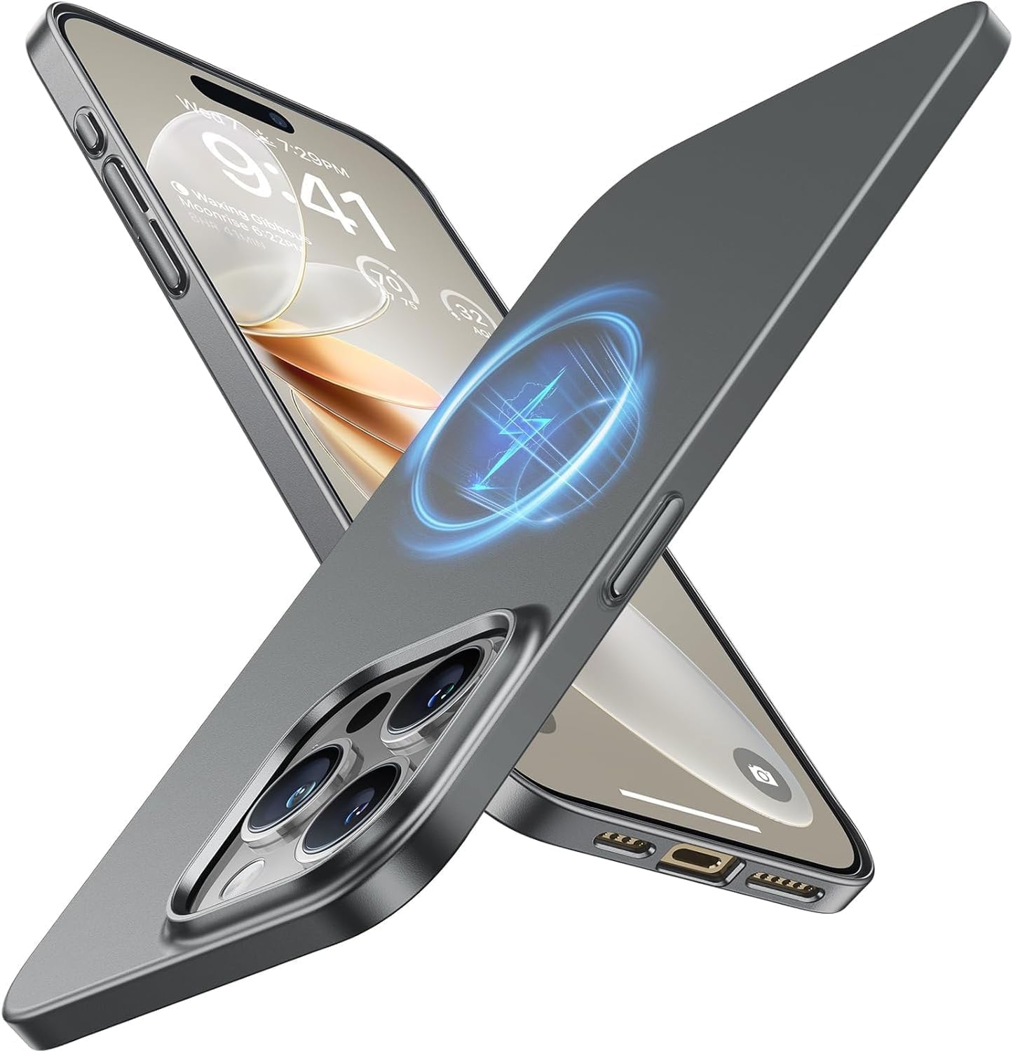 TORRAS Magnetic Slim Fit for iPhone 17 Pro Case 6.3 inch, Ultra-Thin, Compatible with MagSafe, Lightweight Matte Anti-Scratch Hard PC Cover Phone Case for iPhone 17 Pro OriginFit, Deep Blue - Rayz Mart